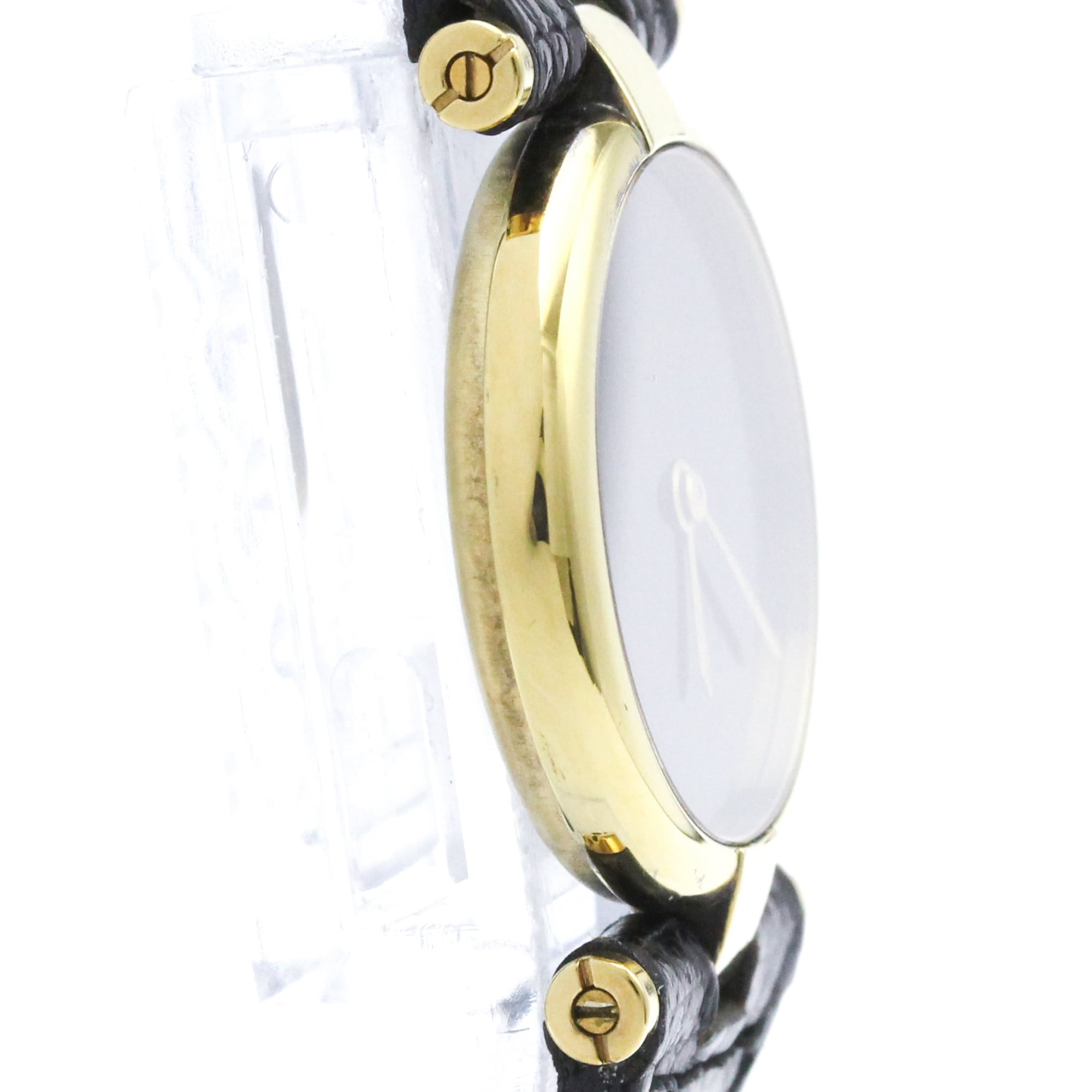 CARTIER Must Vendome Gold Plated Leather Quartz ladies Watch