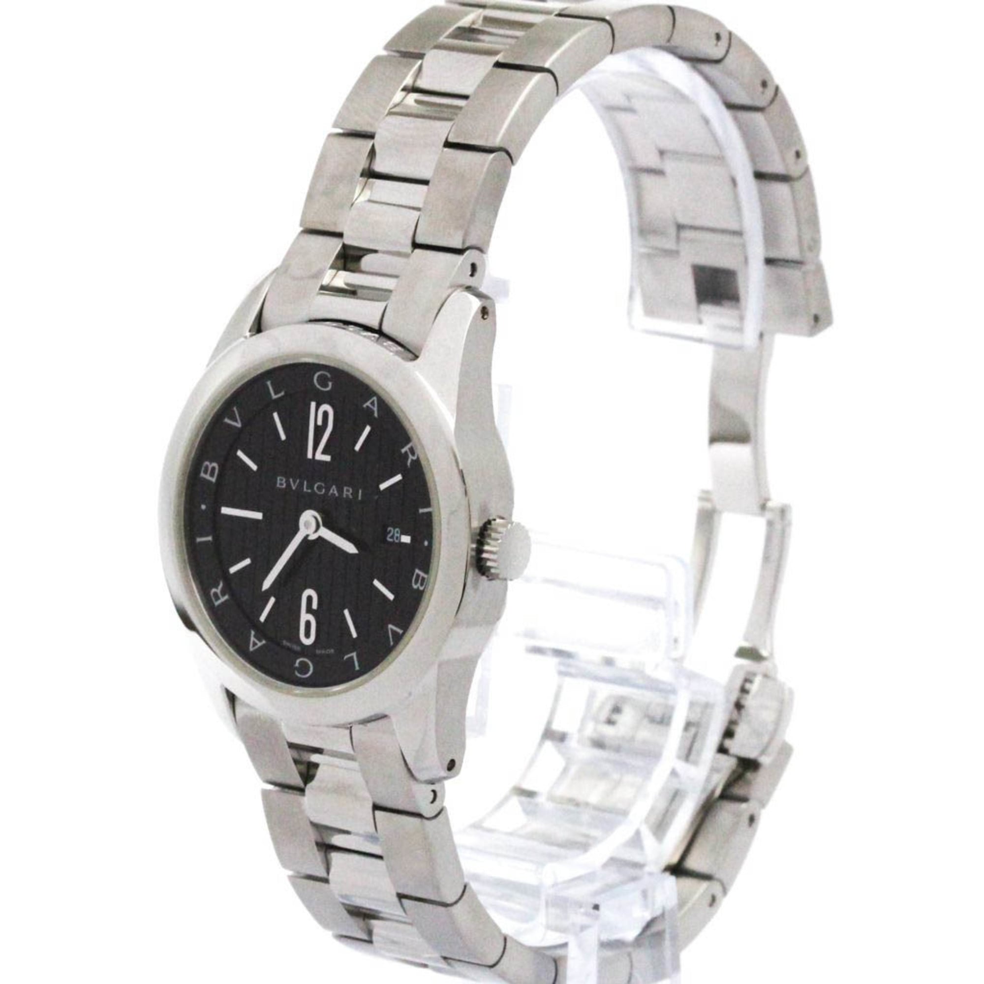 BVLGARI Solotempo Stainless Steel Quartz Ladies Watch ST30S Polished