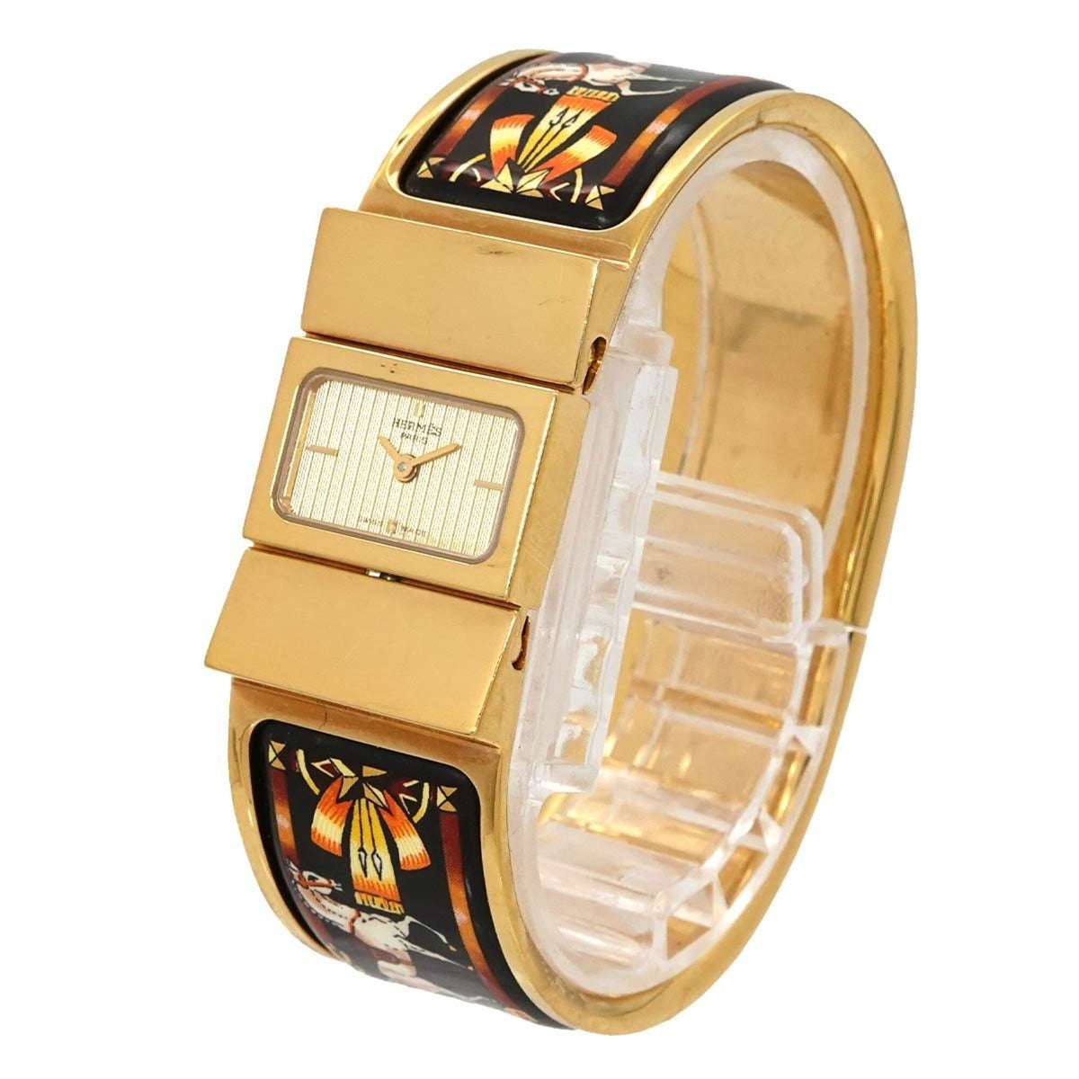 Hermes Loquet LO1.201, goldenes Zifferblatt, 20 mm Uhr