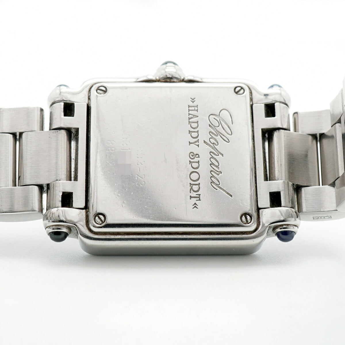 Chopard Happy Sport Square 5-Diamond 27/8893-23 White Dial 23mm Watch