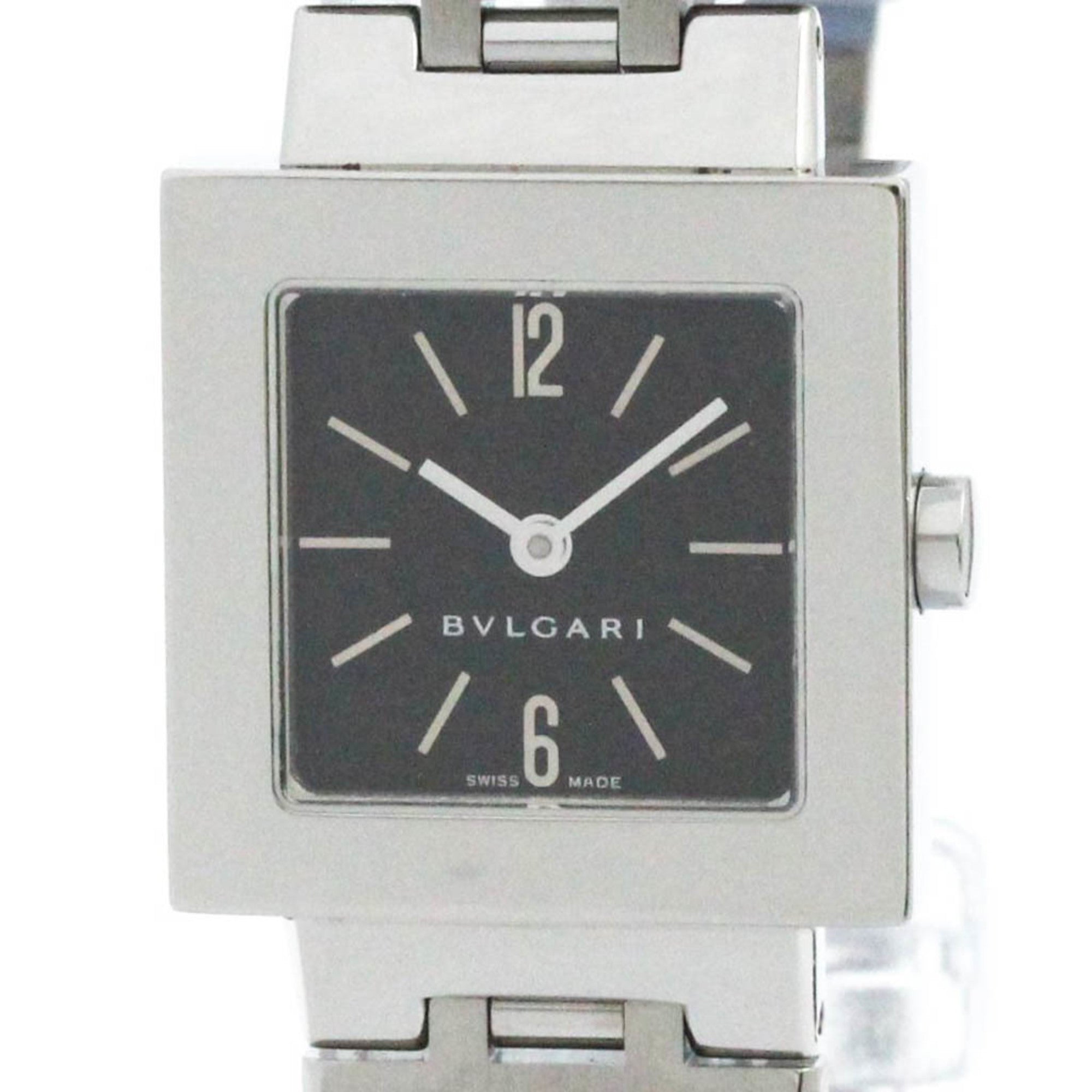 BVLGARI Quadrato roestvrijstalen quartz dameshorloge SQ22SSS, gepolijst