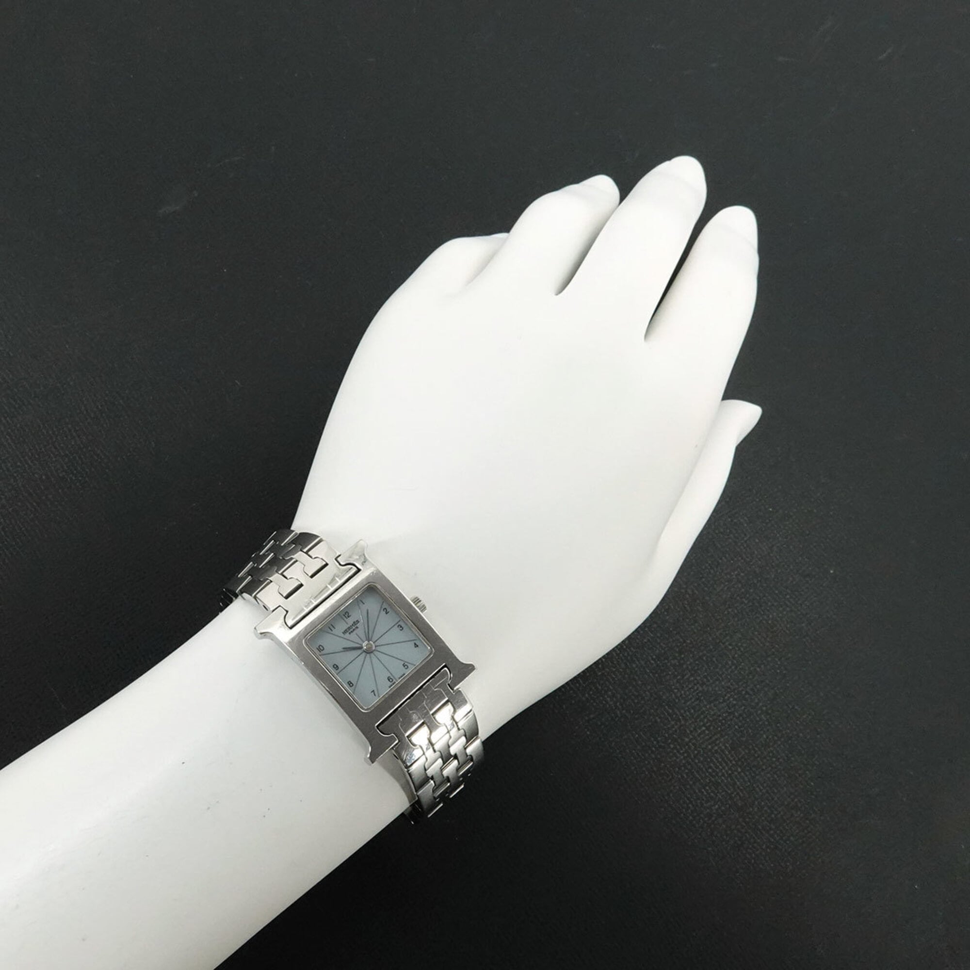 Hermes H-Watch HH1 210 dameshorloge wit-grijs quartz H