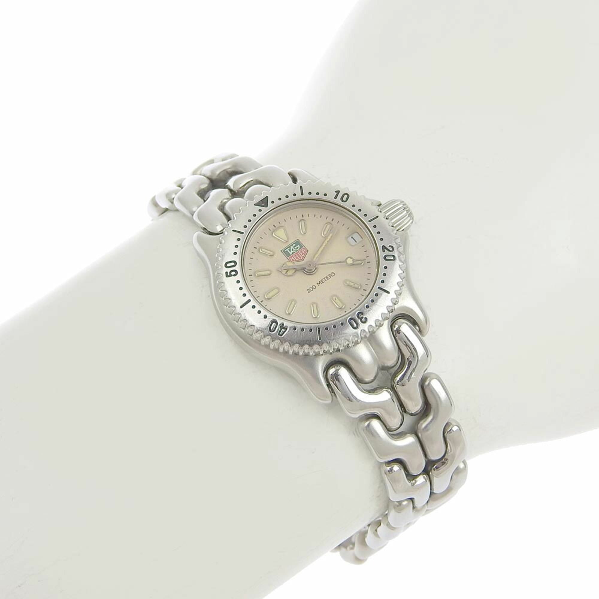 Tag Heuer TAG HEUER Cell Professional DamenQuarz-Armbanduhr mit BatterieCreme Zifferblatt, S99 008M