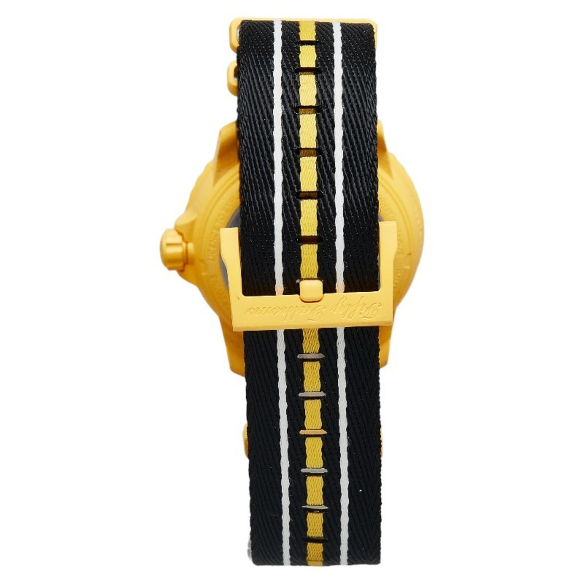 Swatch x Blancpain PACIFIC OCEAN Uhr SO35P100 Automatik Weiß Schwarz Zifferblatt Kunststoff Nylon Herrenuhr