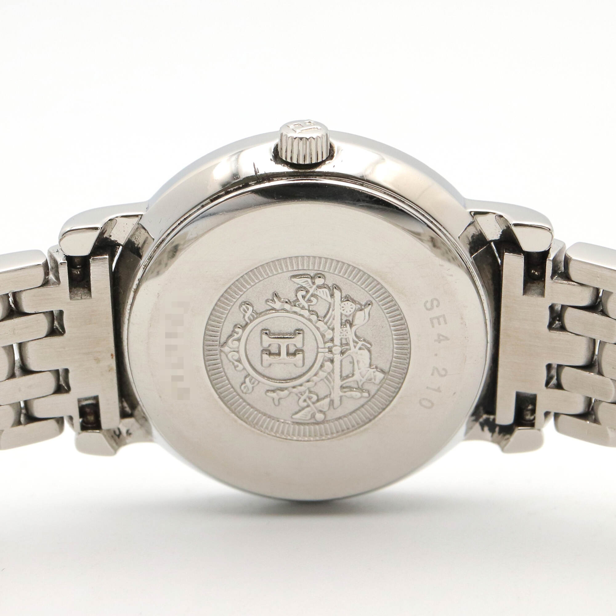 Montre Hermès HERMES Sellier en acier inoxydable pour femmeBlanc SE4.210