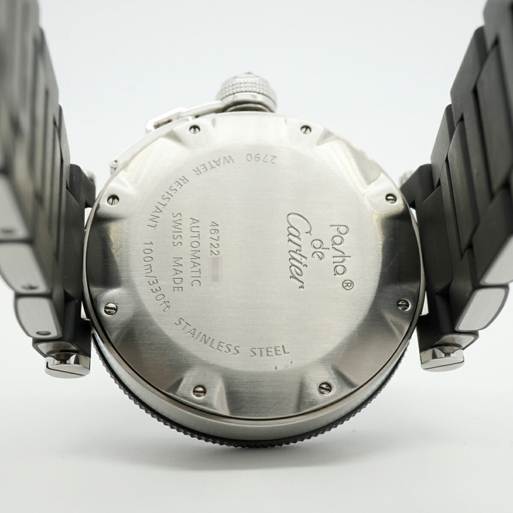 Montre Cartier Pasha Seatimer Date W31077U2 Noir Cadran 40mm