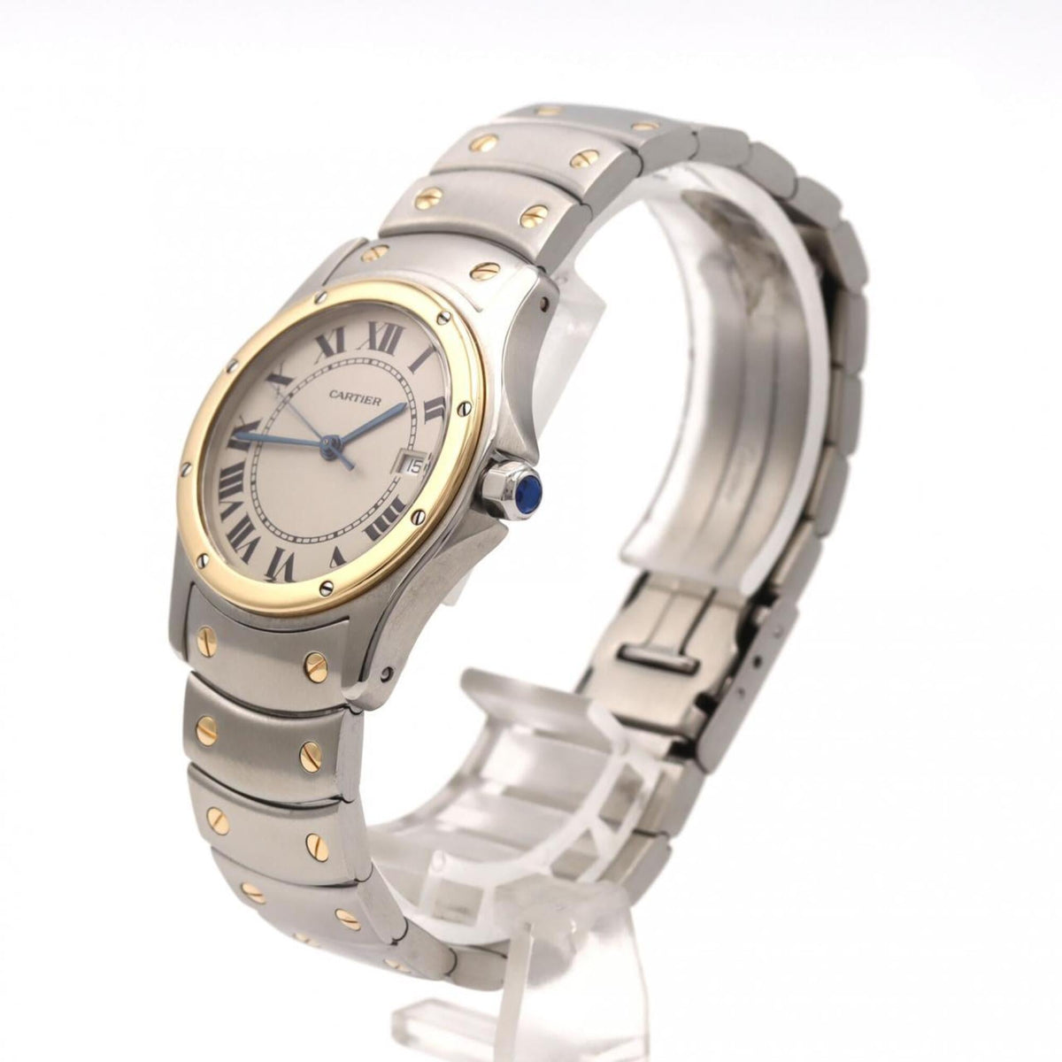 Cartier Santos Rund MM W20037R3 Silber Zifferblatt 29 mm Uhr
