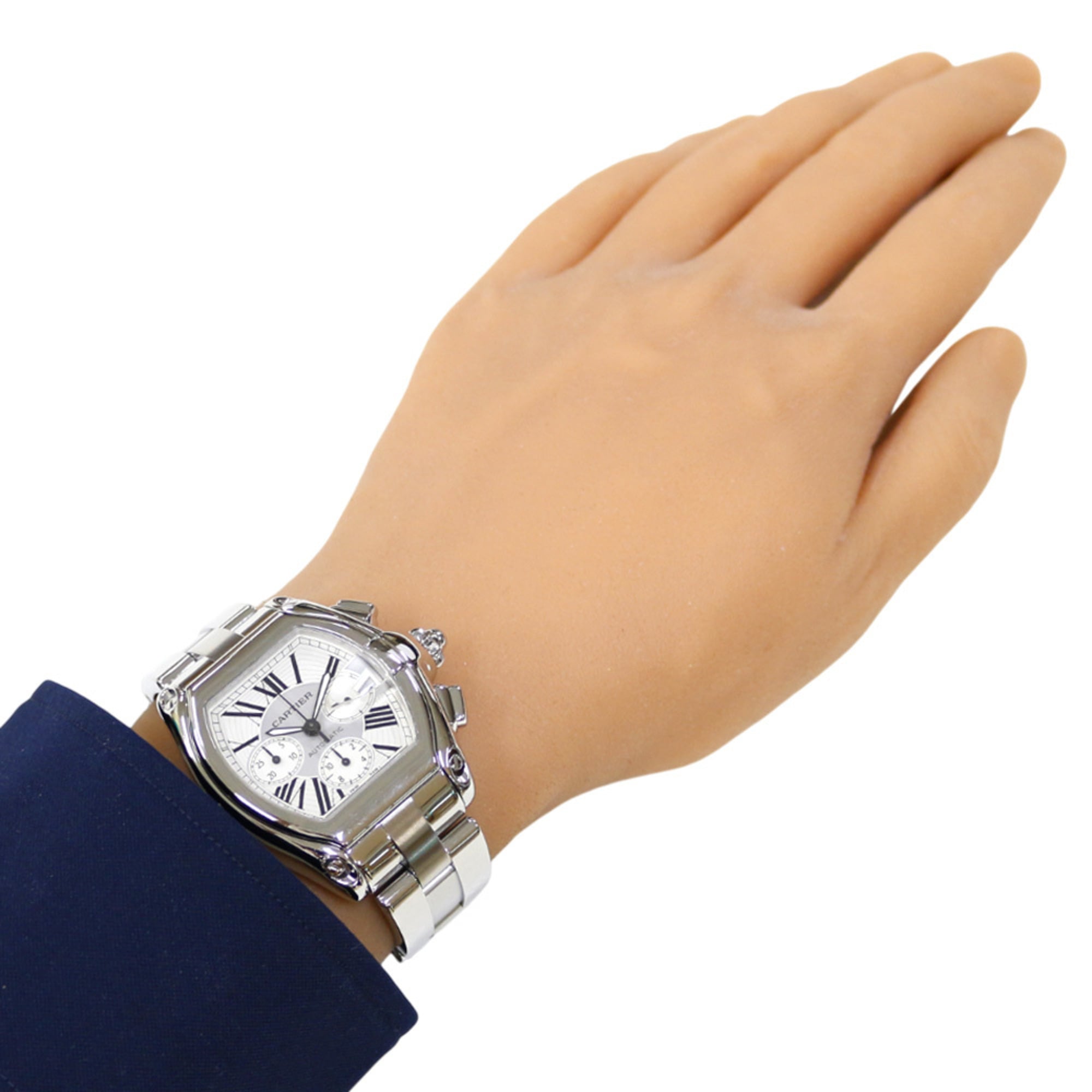 Cartier Roadster Chronograph Watch, Stainless Steel 2618 Automatic, Overhauled and Refinished, Men's