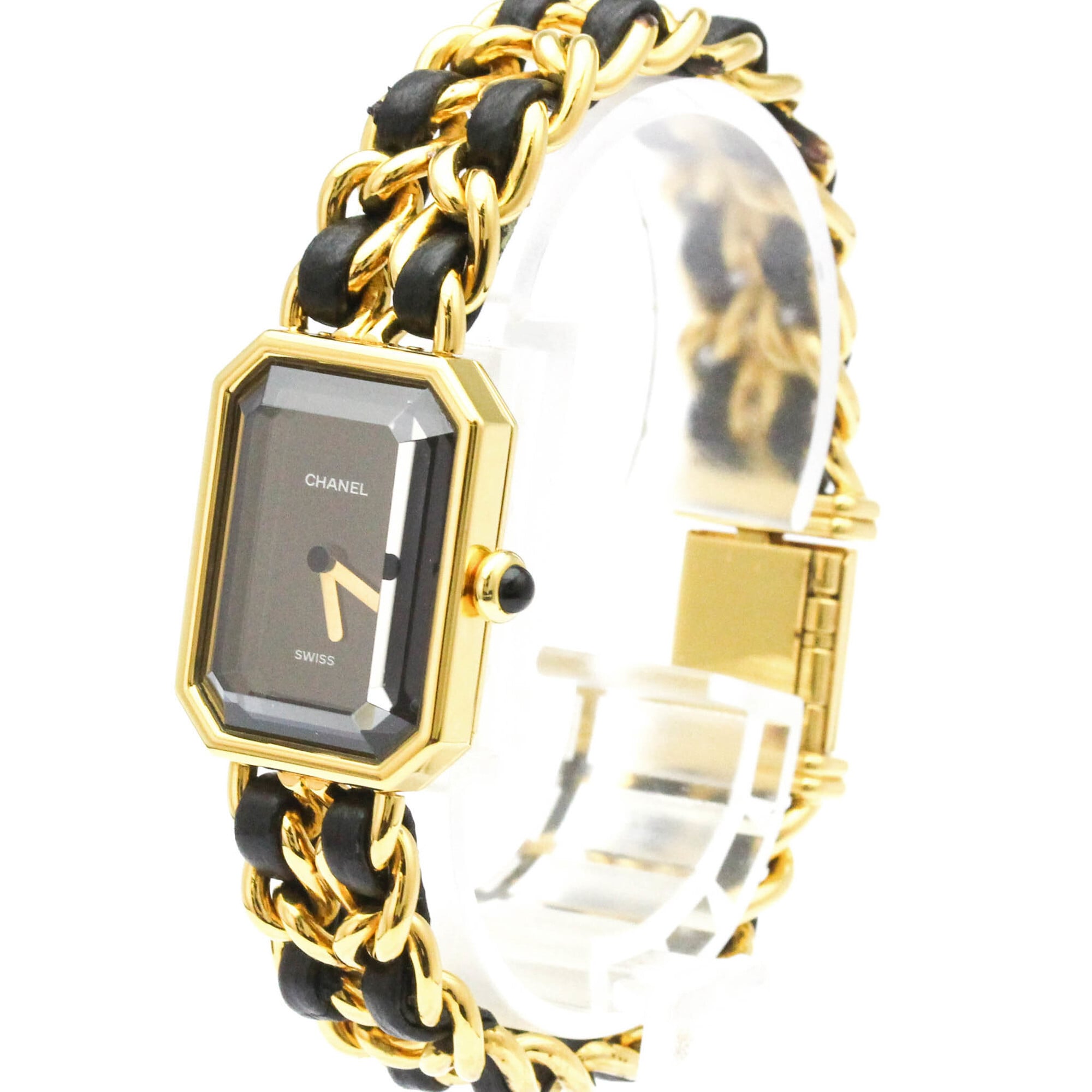 CHANEL Premiere Size L Gold Plated Quartz Ladies Watch H0001 BF583109