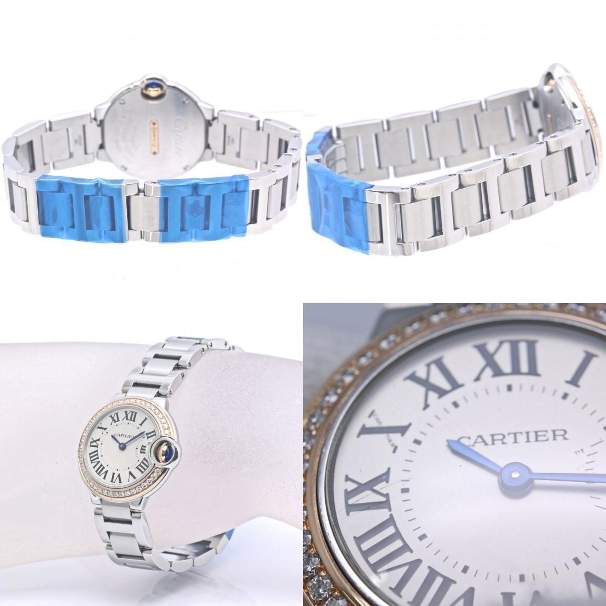 CARTIER Cartier Ballon Bleu SM Bezel Diamond WE902079 Dameshorloge K18PGxSS 40308