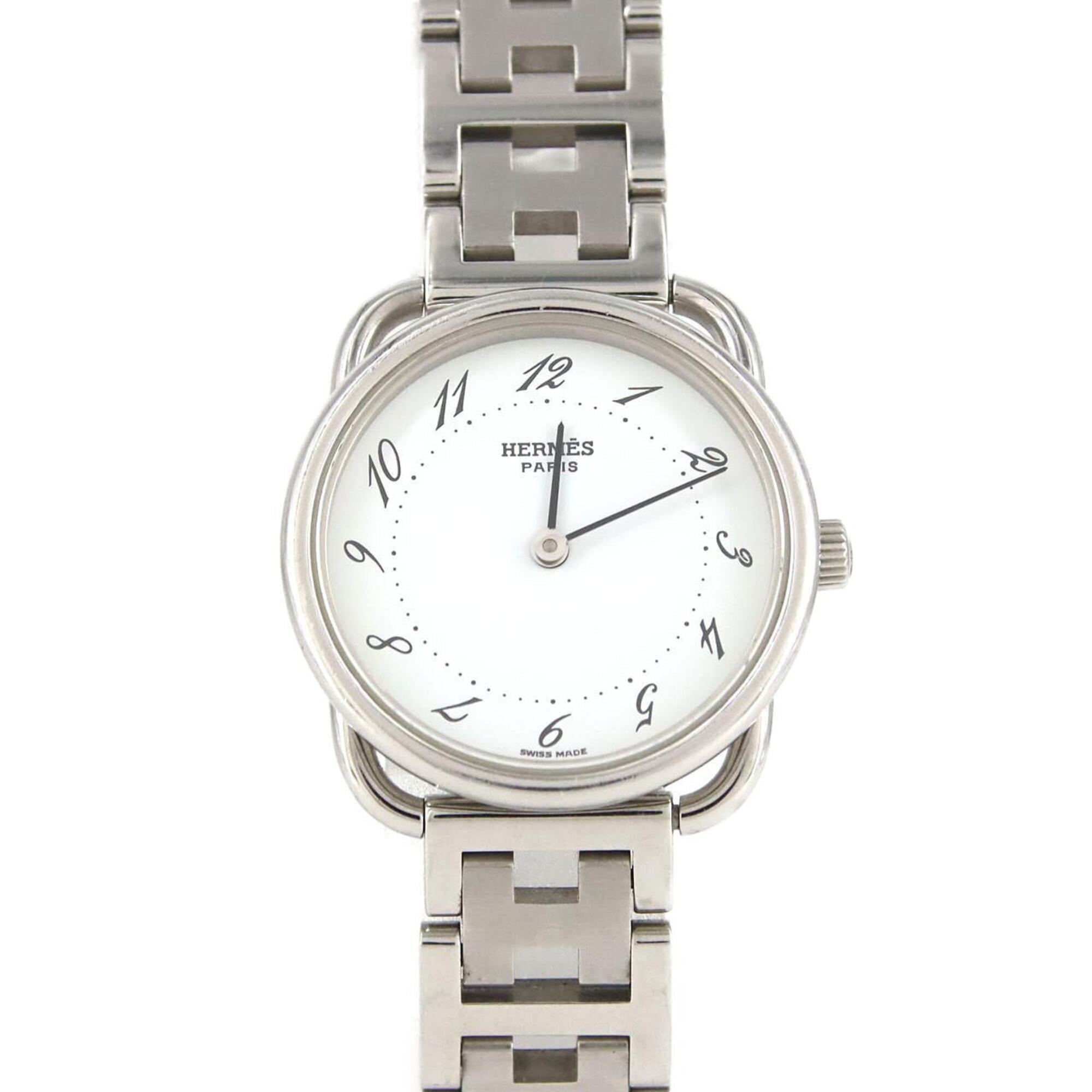 Hermes Arceau AR3.210 Horloge met witte wijzerplaat, 25 mm