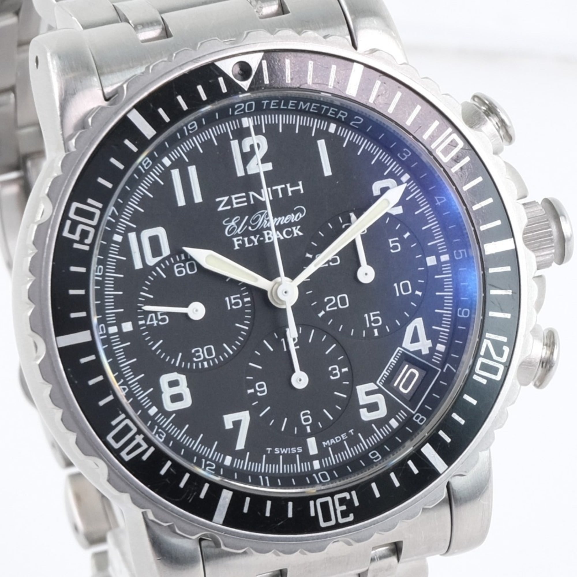 Zenith El Primero Rainbow Schwarz 01/02.0470.405 AutomatikChronograph aus Edelstahl