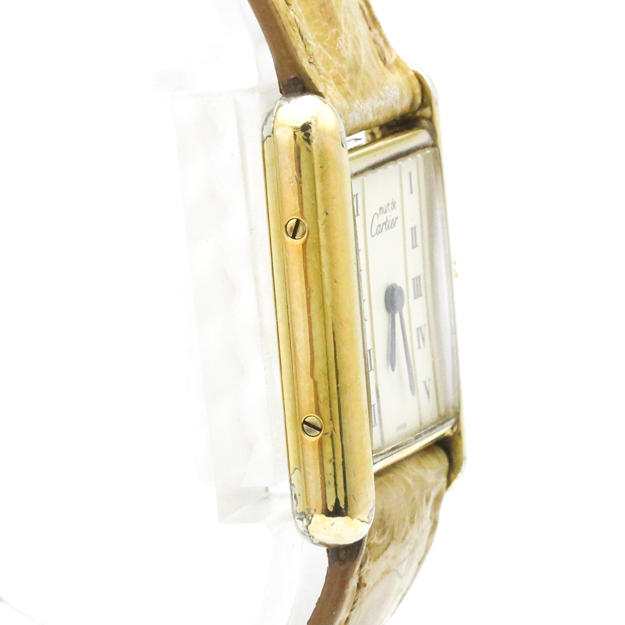 CARTIER Must Tank Vermeil verguld quartz dameshorloge 5057001