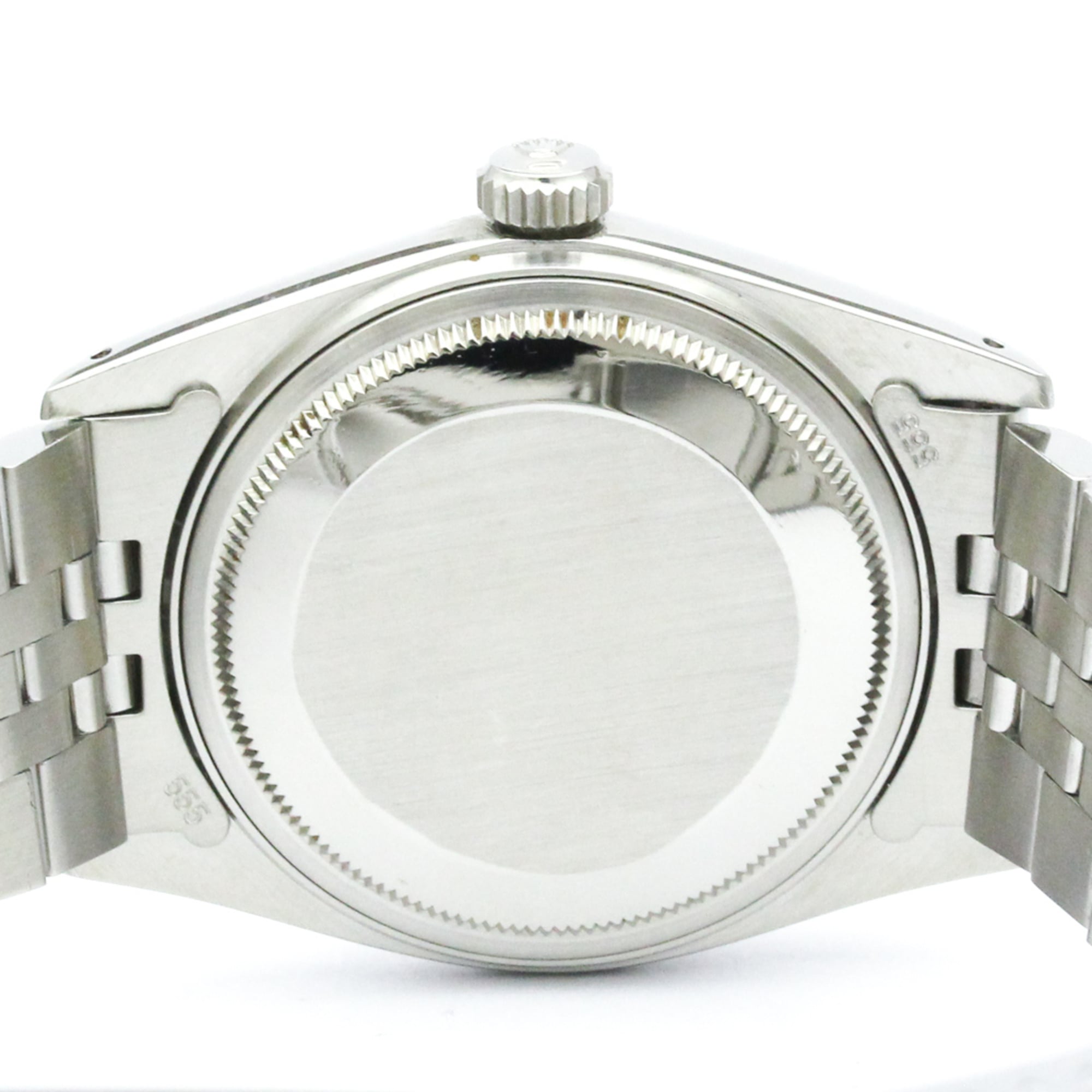 ROLEX Datejust 18K White Gold Steel Automatic Mens Watch 16014 Polished