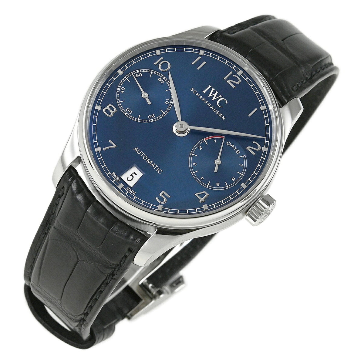 IWC Portugieser IW500710 Horloge met blauwe wijzerplaat, 42 mm
