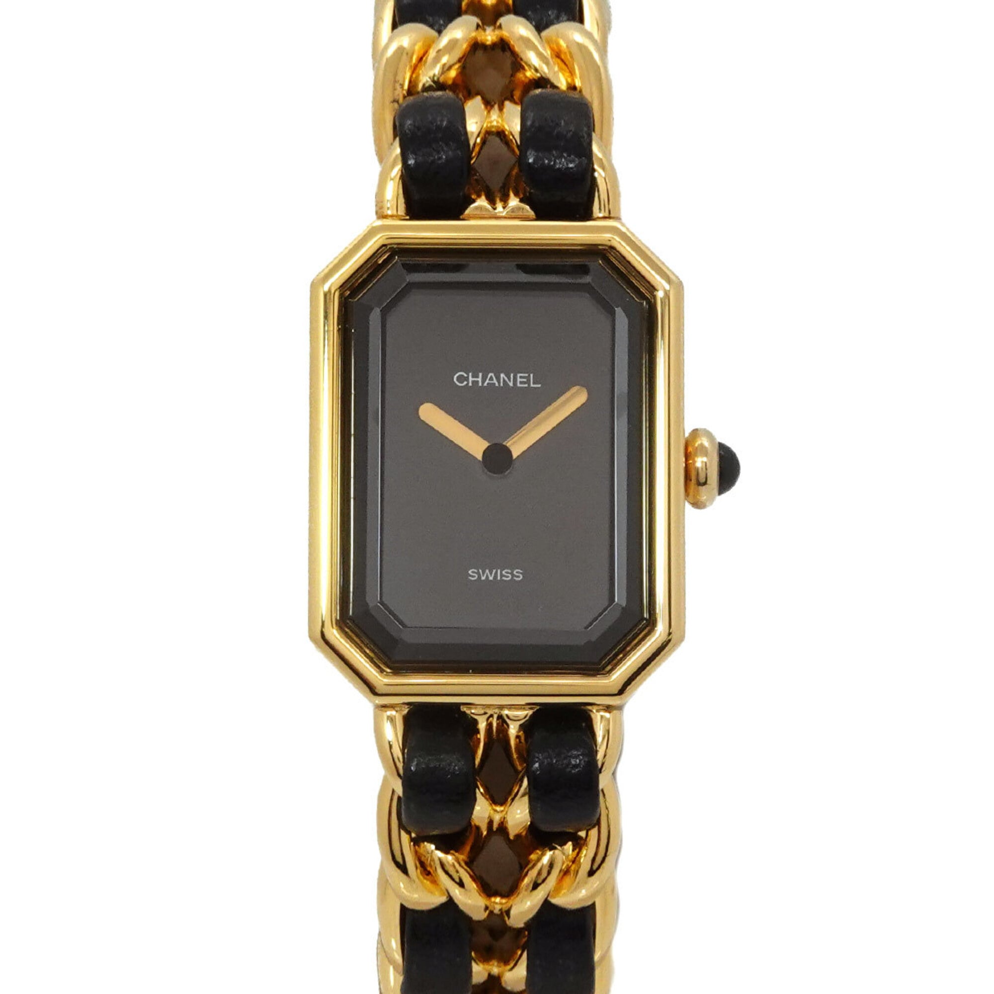 Chanel Premiere S-size H0001 Women's Watch Black Gold Quartz