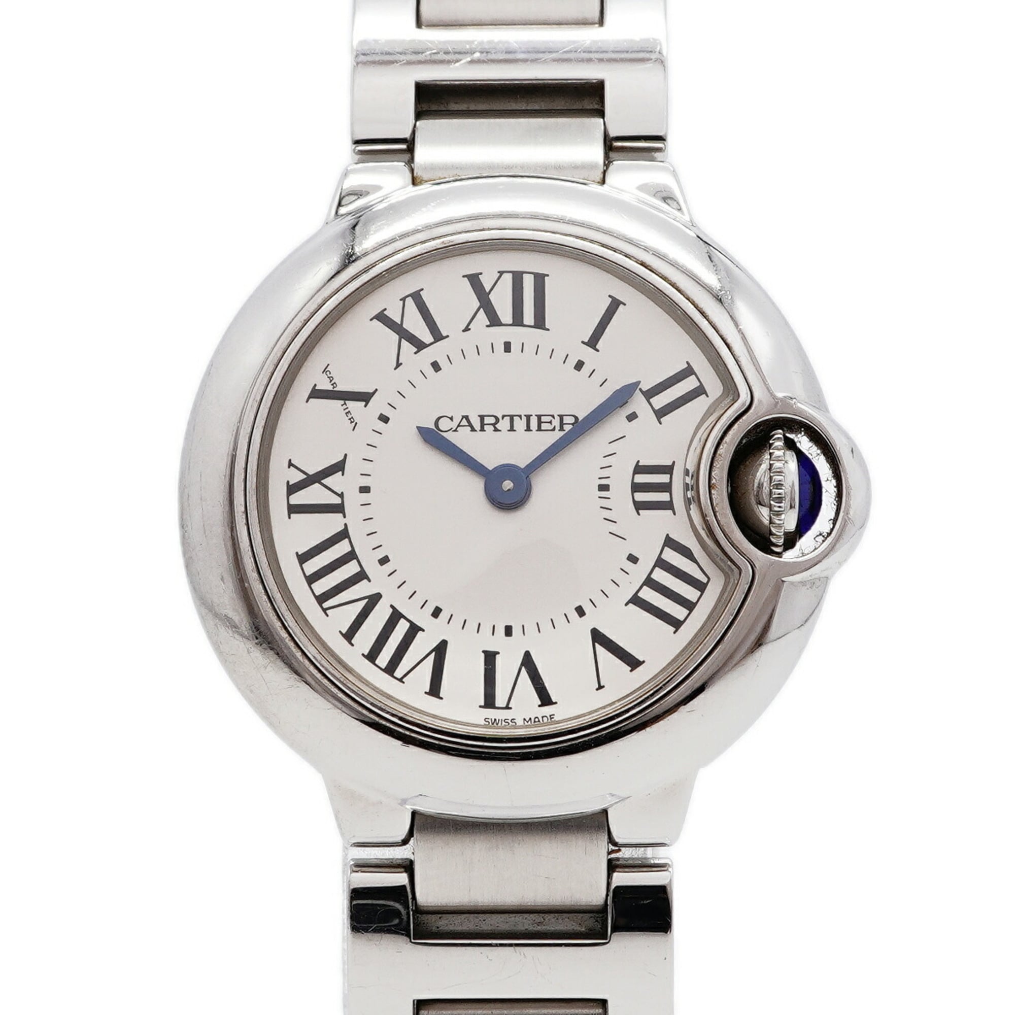 Montre Cartier Ballon Bleu SM W69010Z4, cadran argenté, 28 mm