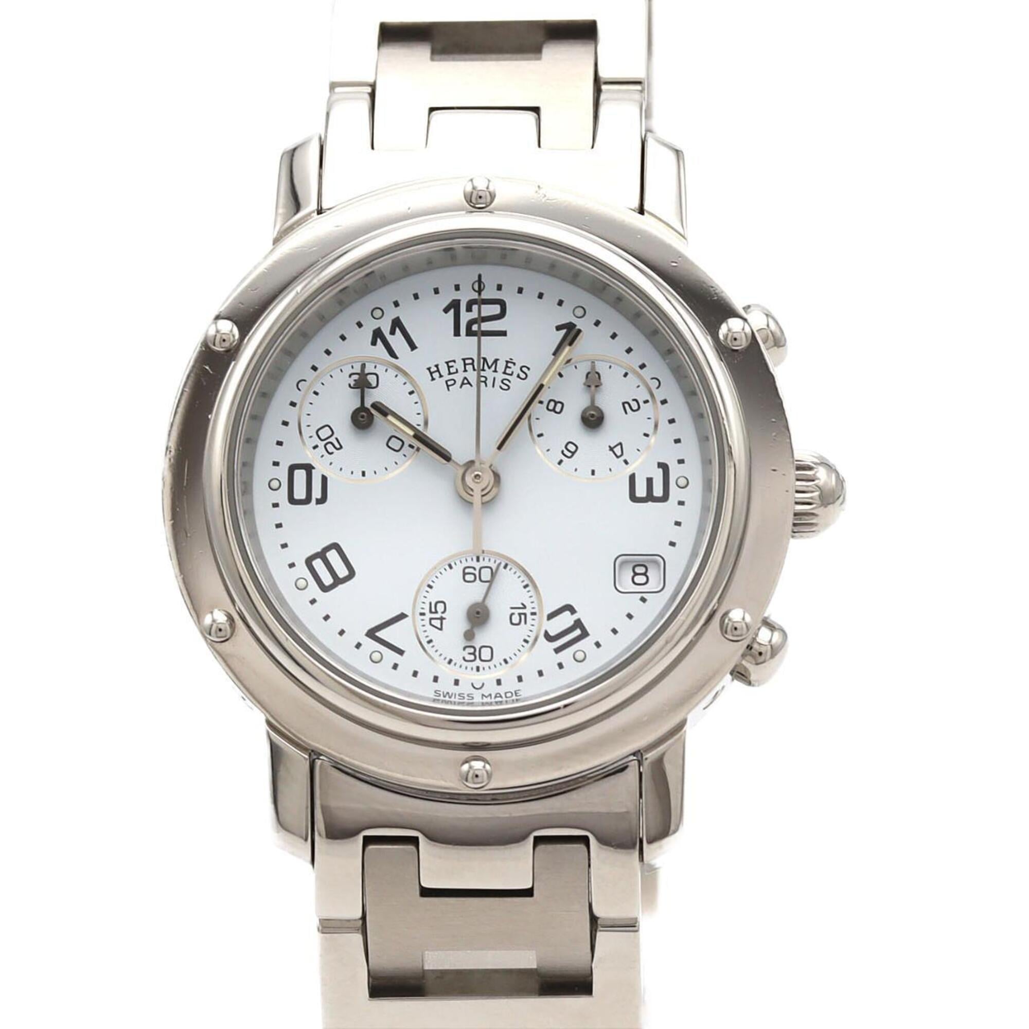 Hermes Clipper CL1.310 White Dial Stainless steel 31mm Watch