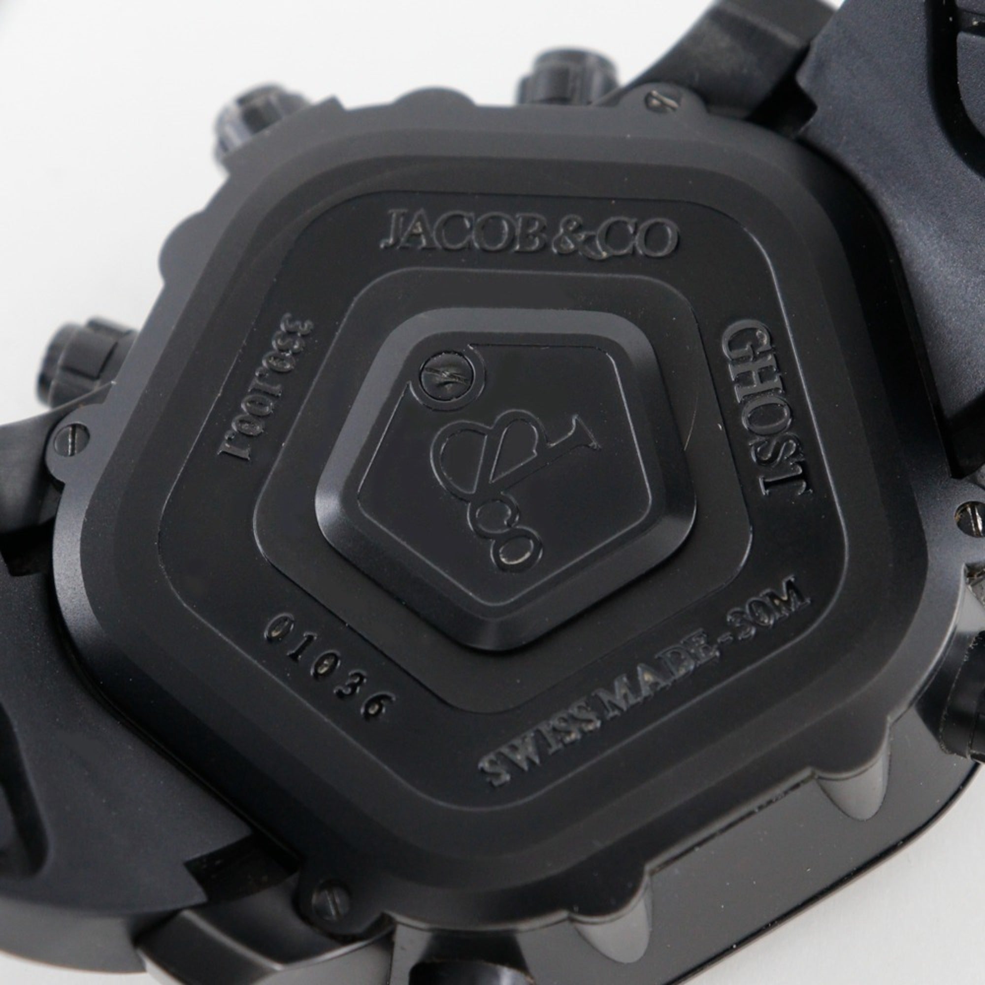 JACOB & CO 5 Time Zone Ghost Watch GMT JC-GST-WHD Edelstahl x KautschukSchwarz Zifferblatt Smartwatch QuarzSmartwatch Herrenuhr