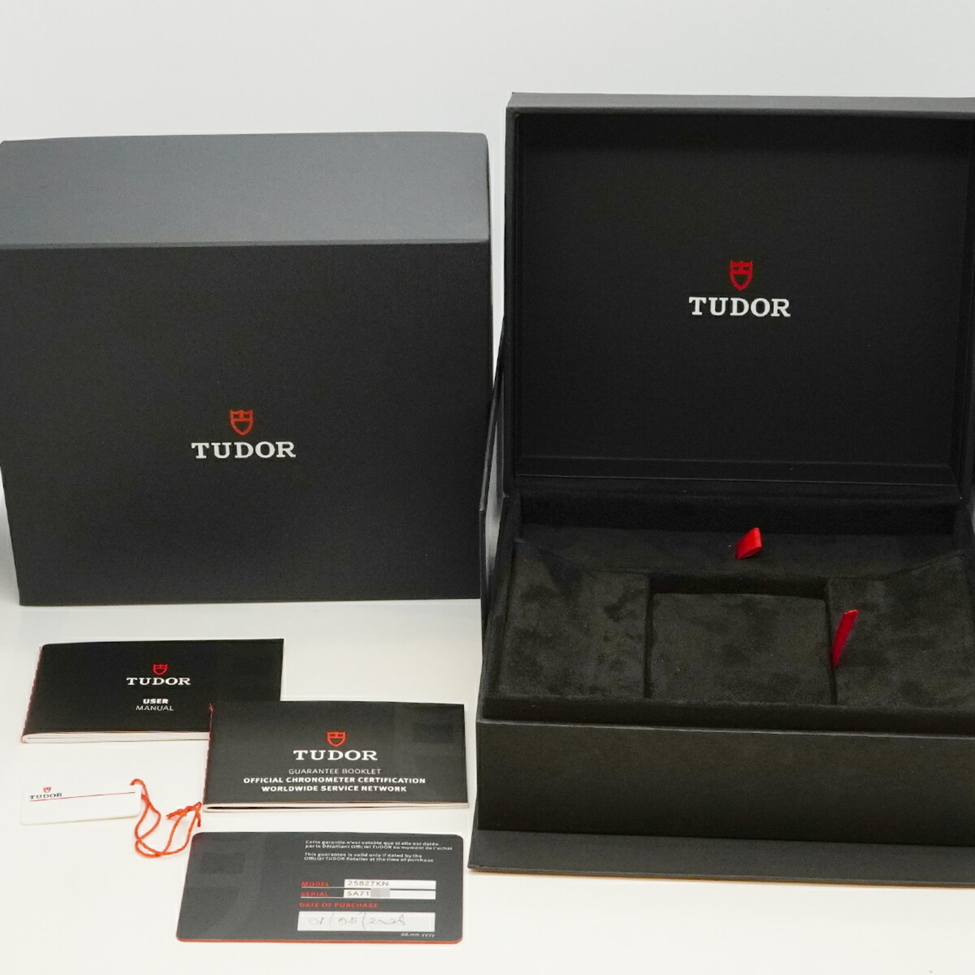 Tudor Veragos 25827KN Black Dial 42mm Watch