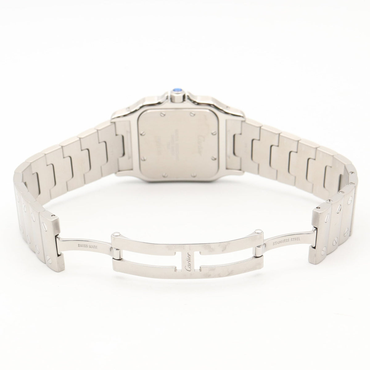 Montre Cartier Santos Galbee LM W20060D6, cadran argenté, 29 mm