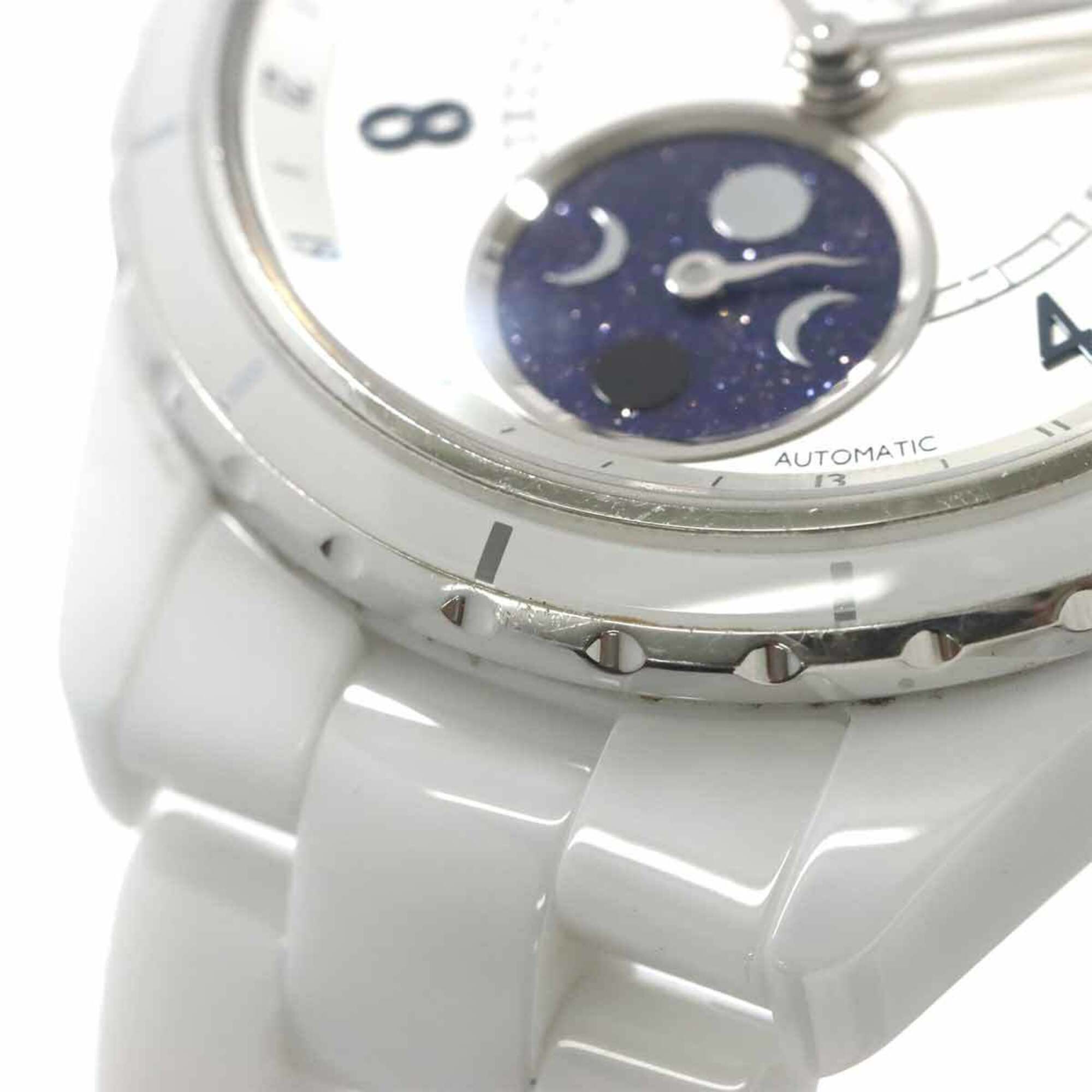 Chanel J12 Fars de Lune H3404 Moon Phase Men's Watch White Ceramic Automatic