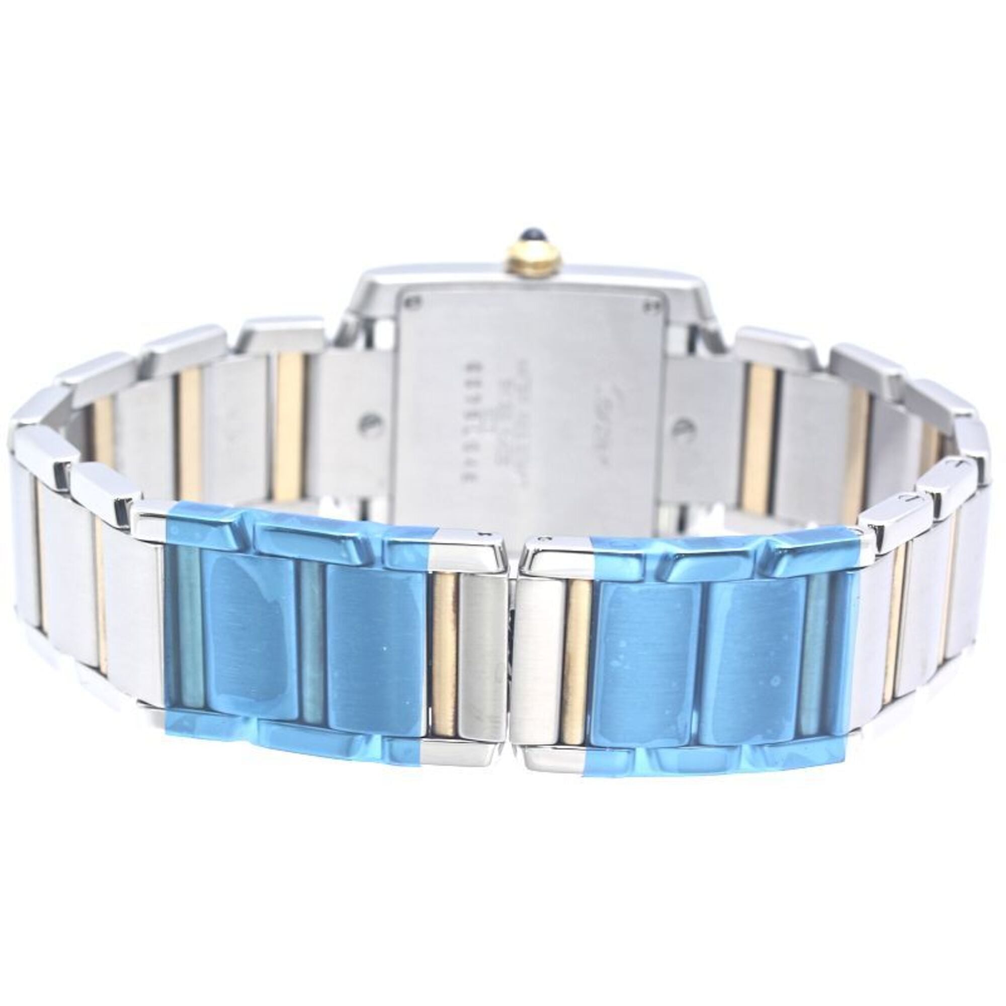 CARTIER Tank Française MM W51006Q4 Uhr, Jungengröße, 18 Karat Gelbgold x Edelstahl, 40390