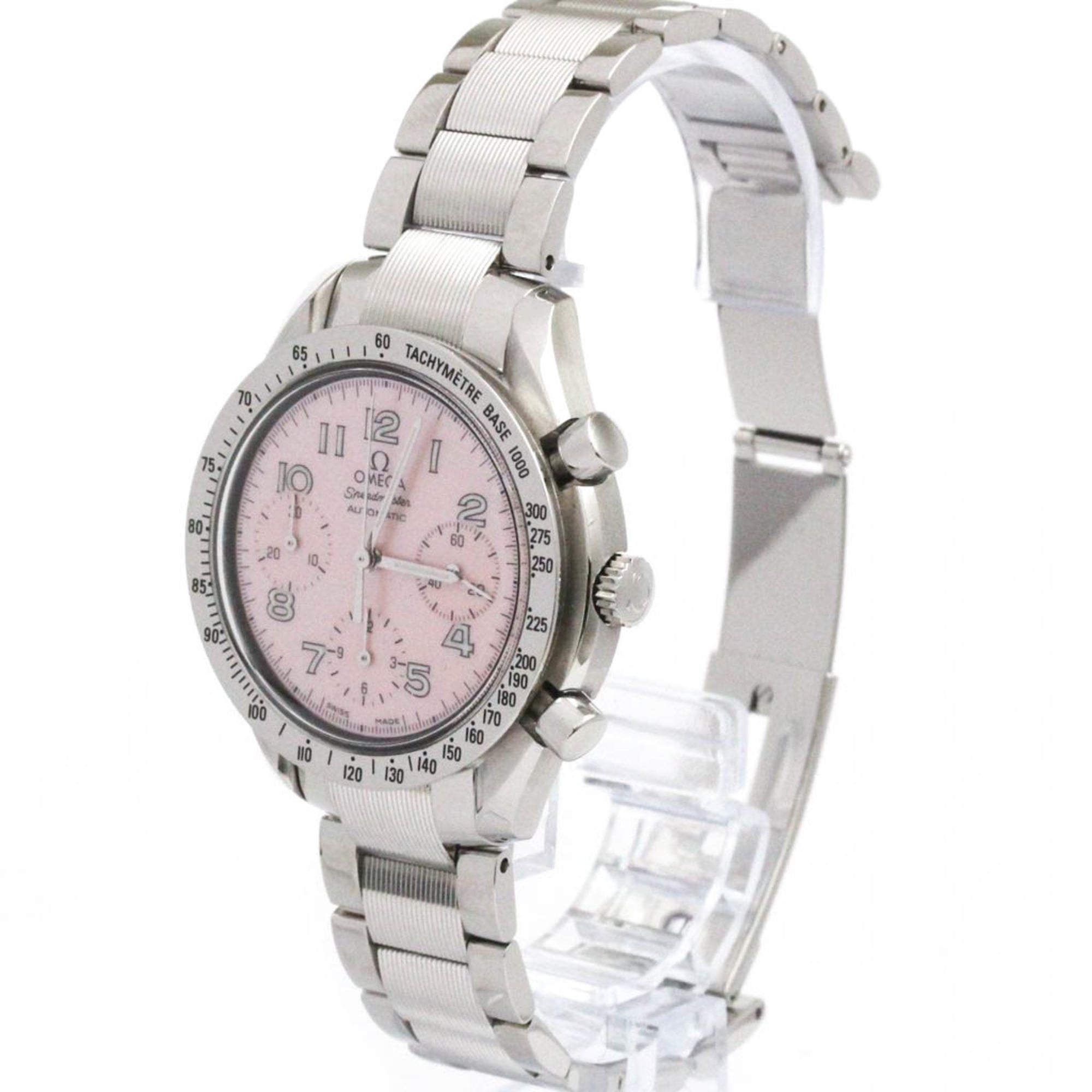 OMEGA Speedmaster Automatic Pink MOP Dial Steel Watch 3502.78 Polished