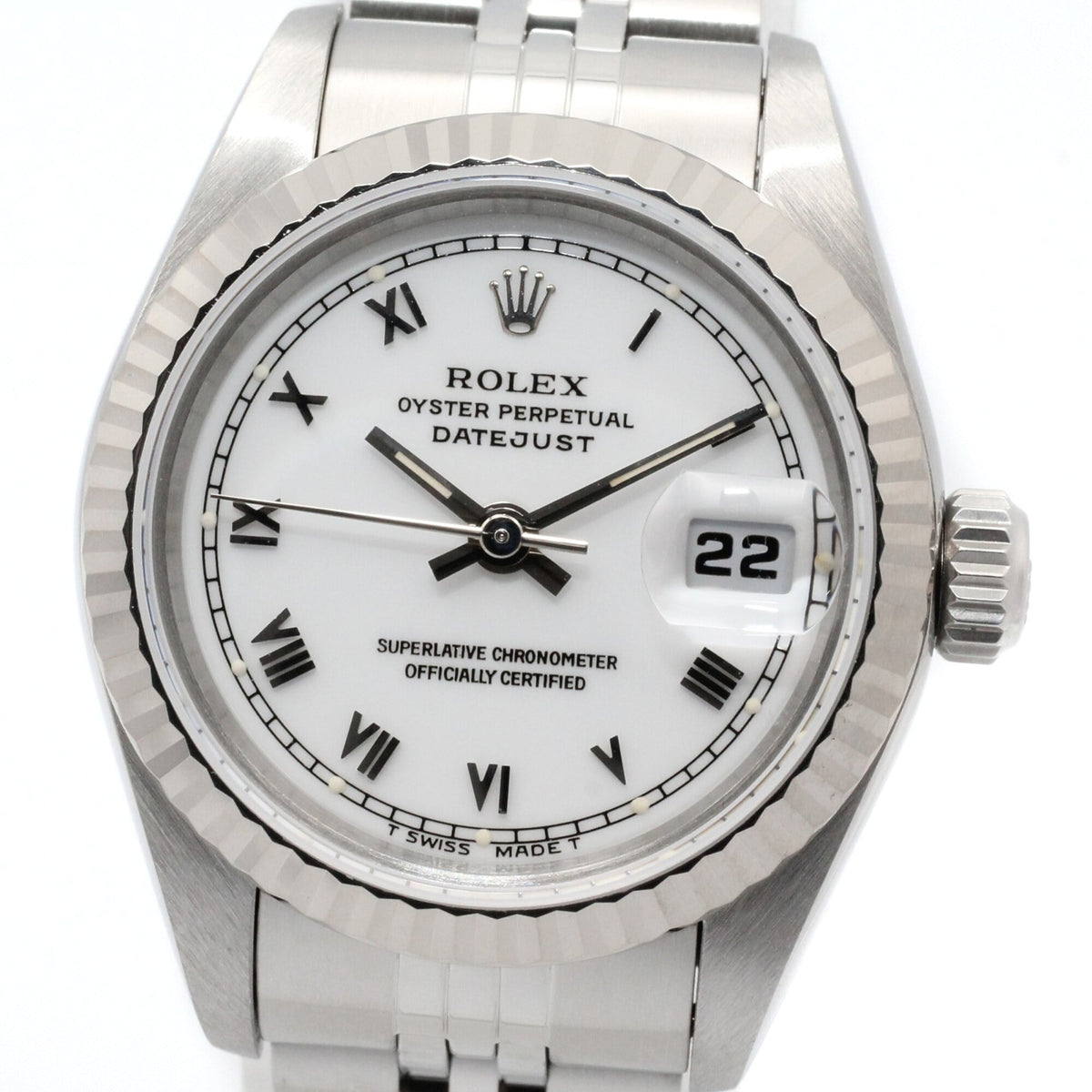 Rolex Datejust T-series 18K 69174 White Dial 26mm Watch