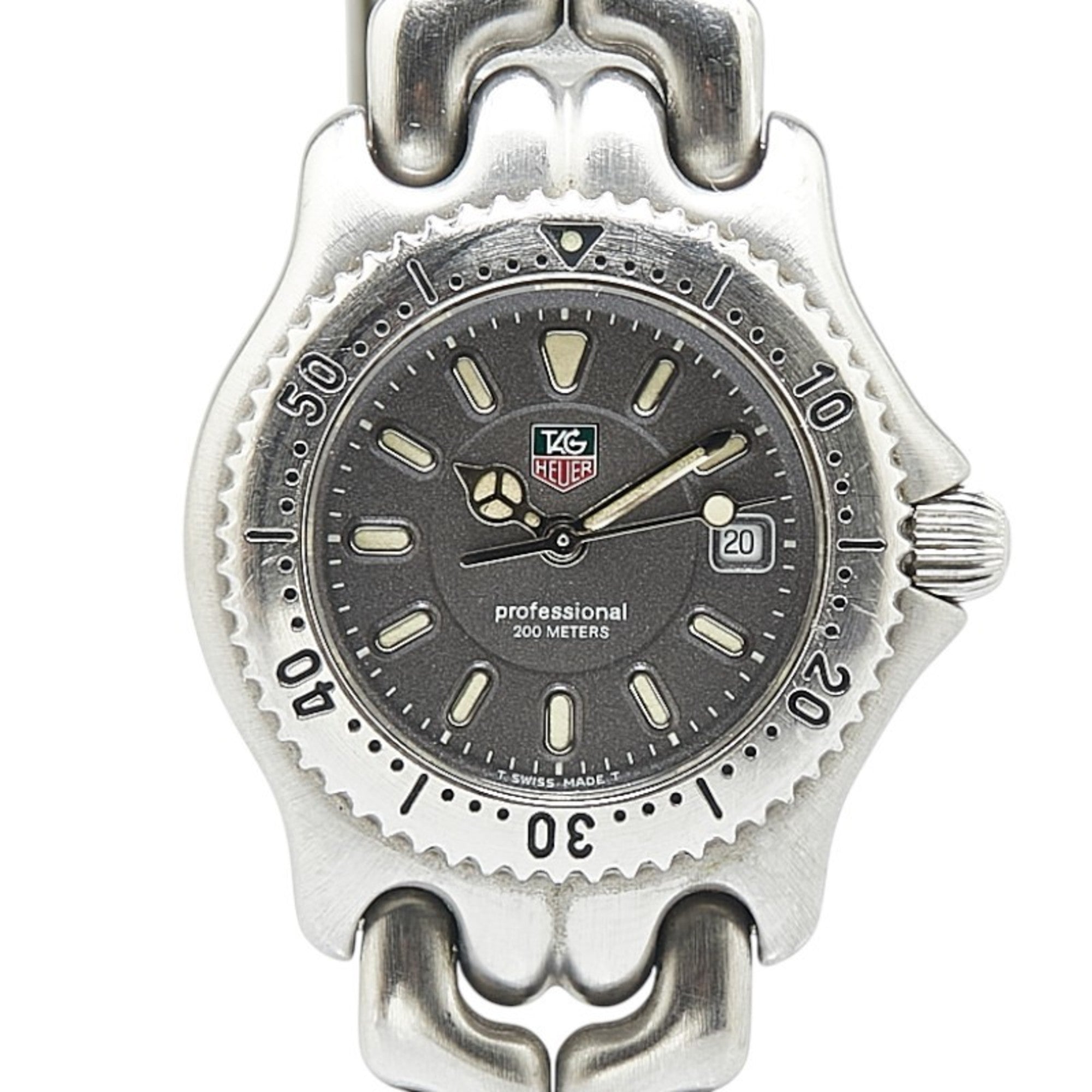 TAG Heuer Cell Watch WG1313-0 Quartz Grey Dial Stainless Steel Ladies HEUER