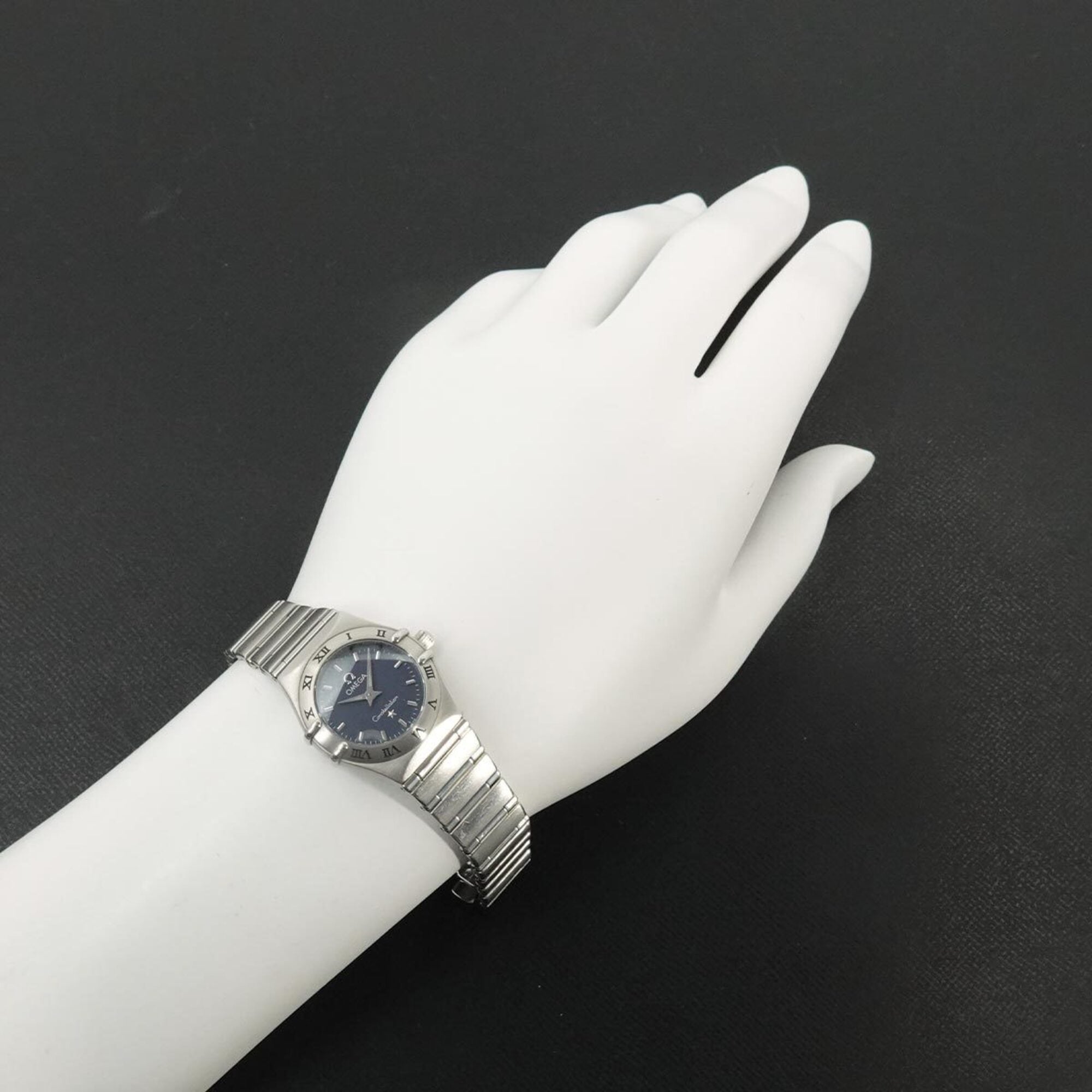 Omega Constellation 1562 40 Damenuhr, grau, Quarzuhr
