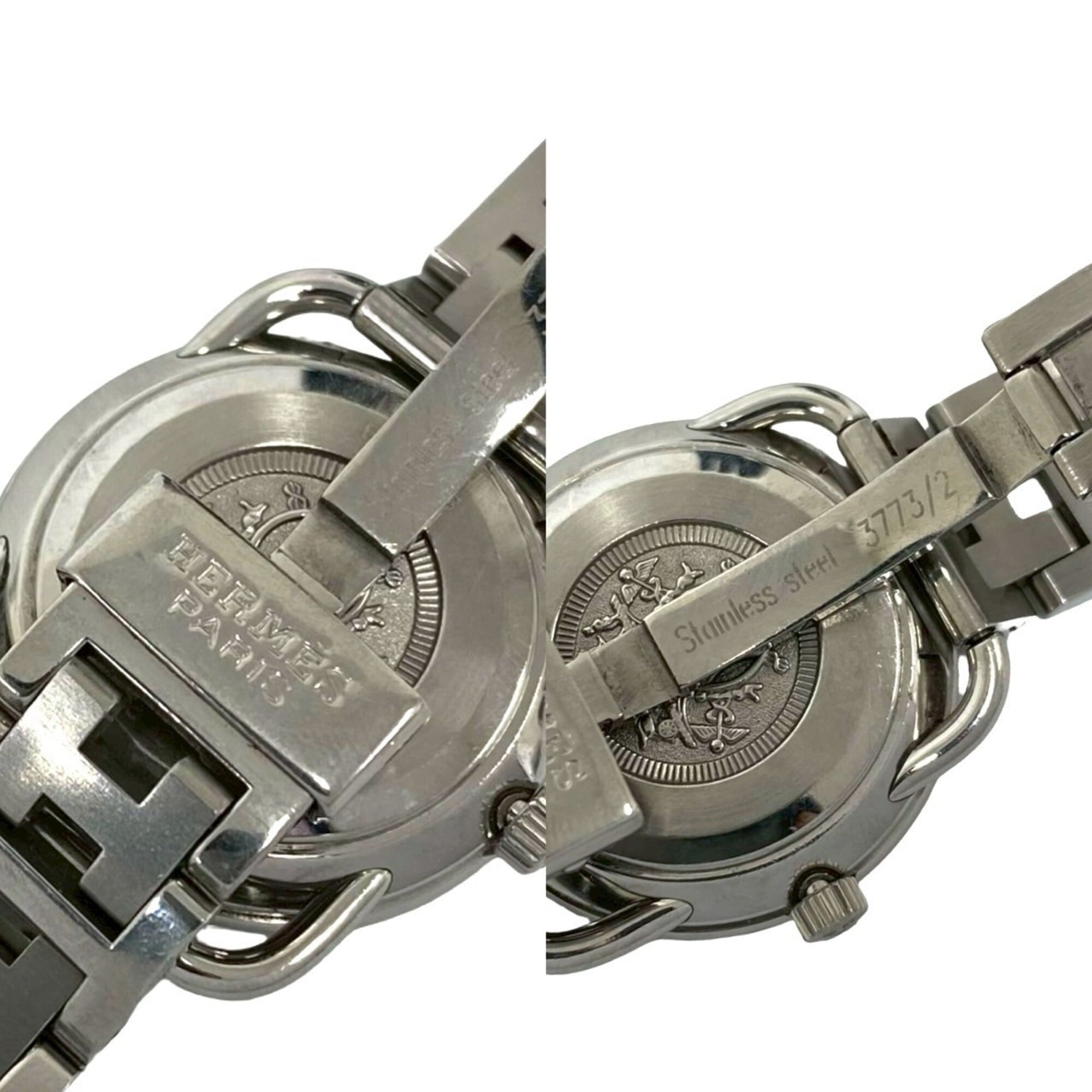 HERMES Vintage Arceau Stainless Steel Quartz Wristwatch, Silver, 39681