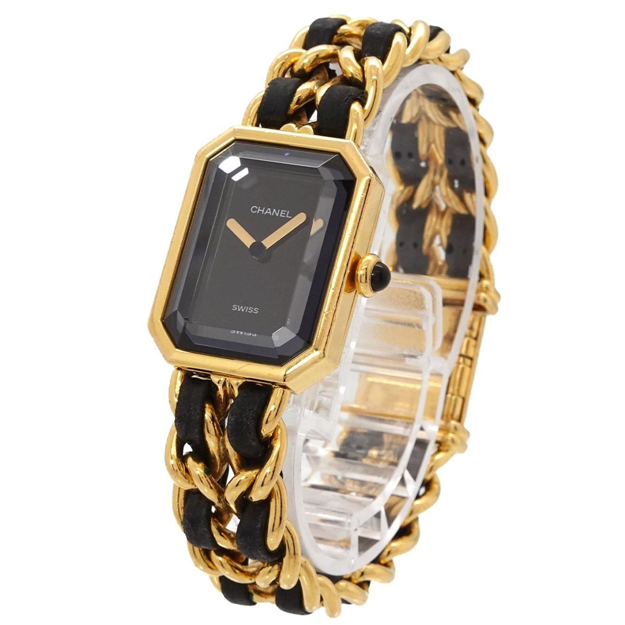 Chanel Premiere H0001 Women's Watch, Size M, Black & Gold, Quartz Movement.