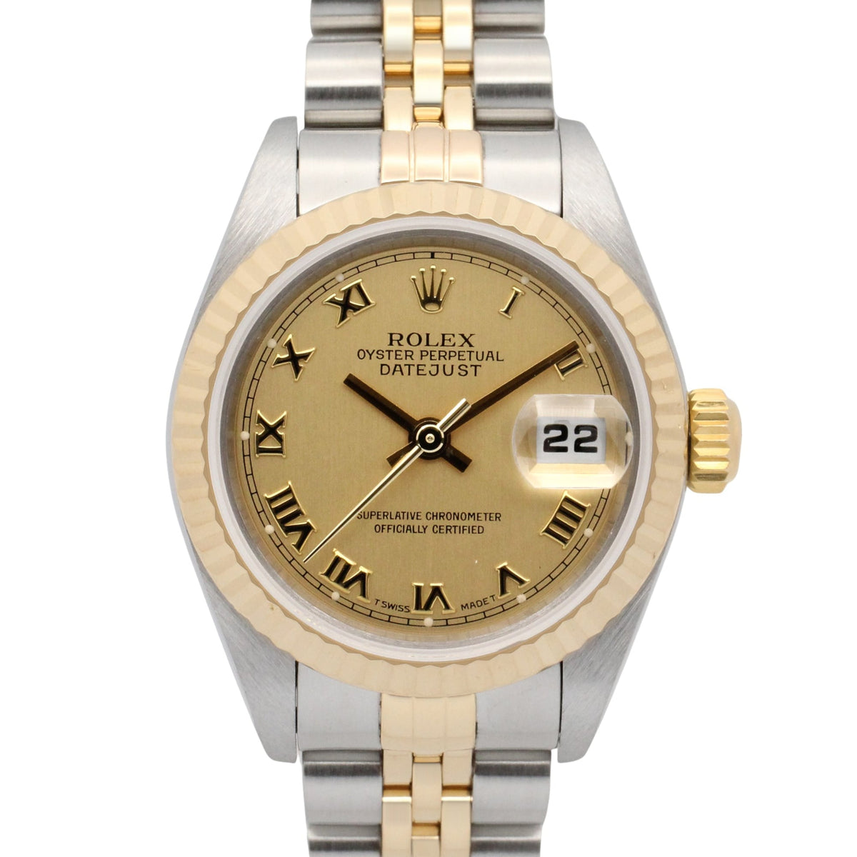 Rolex Datejust 79173 Champagne, Gold Dial 26mm Watch