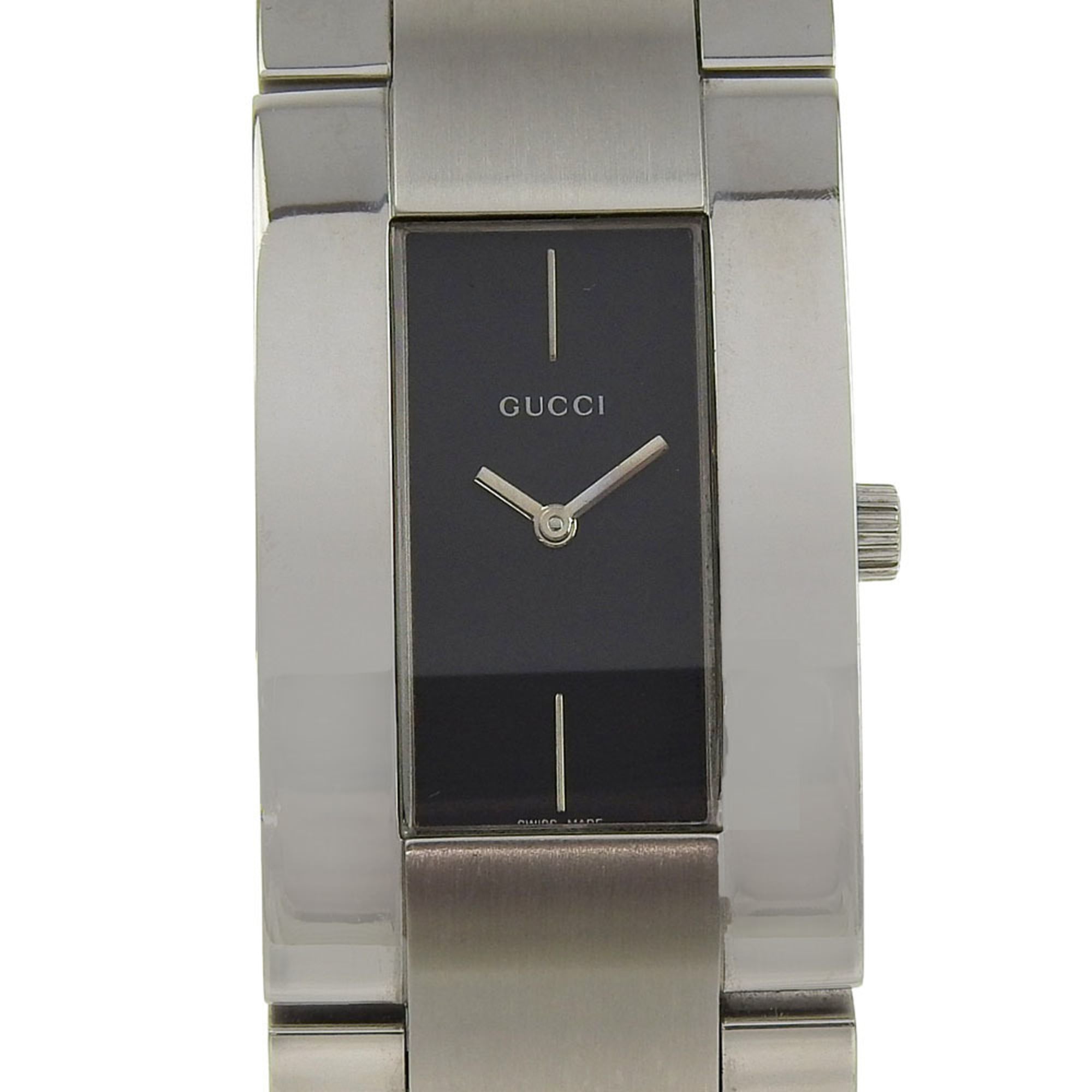 Gucci GUCCI Watch 4600M Stainless Steel Quartz Analog Display Black Di