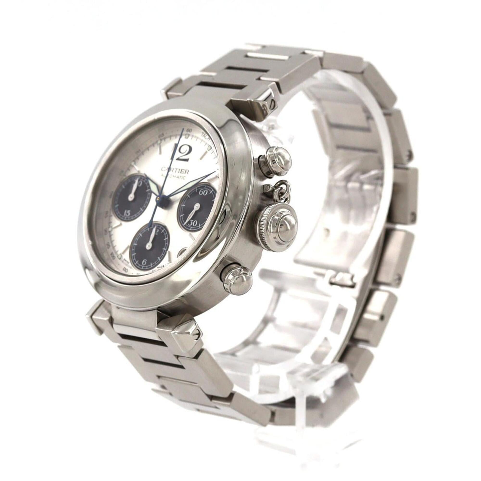 Cartier Pasha C Chronograph W31048M7 Stainless Steel Automatic