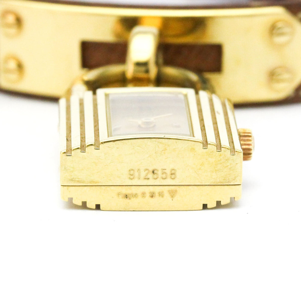 Hermes Kelly-horloge met gouden wijzerplaat, 20 mm