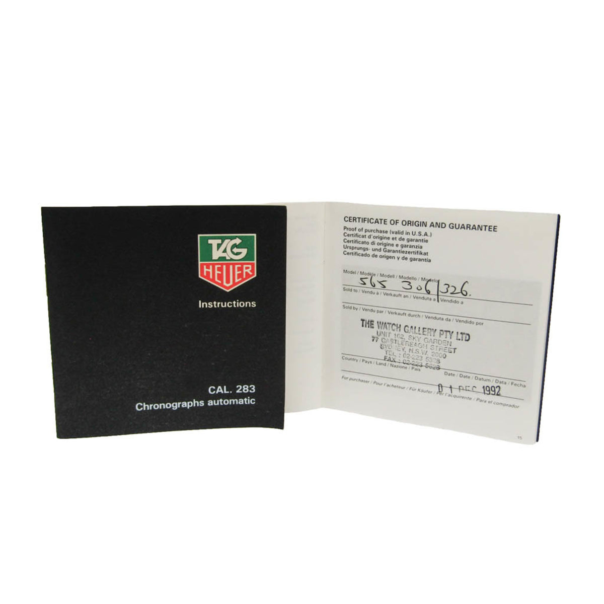 TAG Heuer Professional 565.306 Black Dial 37mm Watch