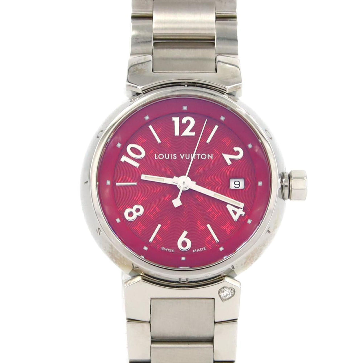 Louis Vuitton Tambour Q121T Stainless Steel Quartz Watch display picture 1
