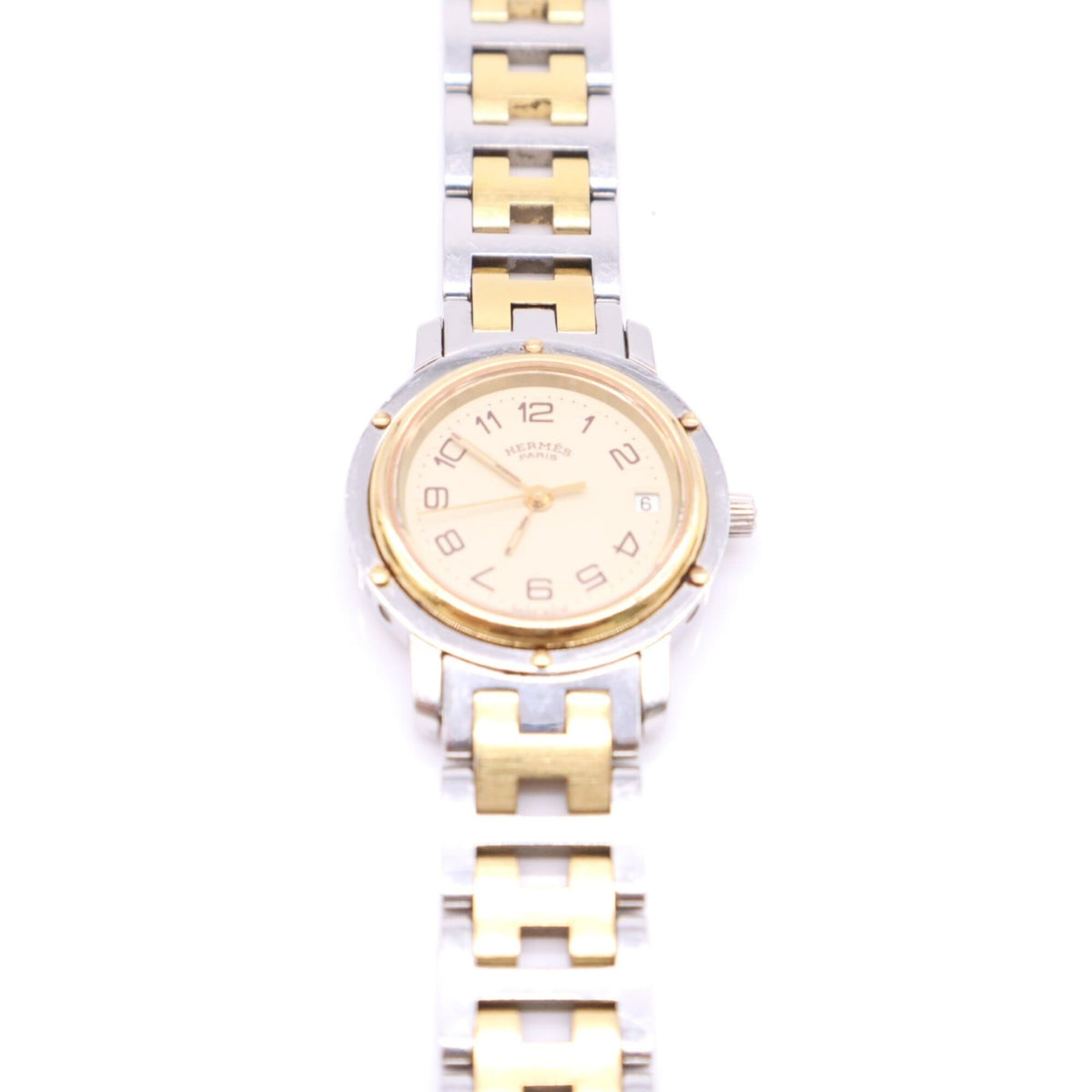 Hermes Clipper CL3.240 Elfenbein Zifferblatt 22 mm Uhr