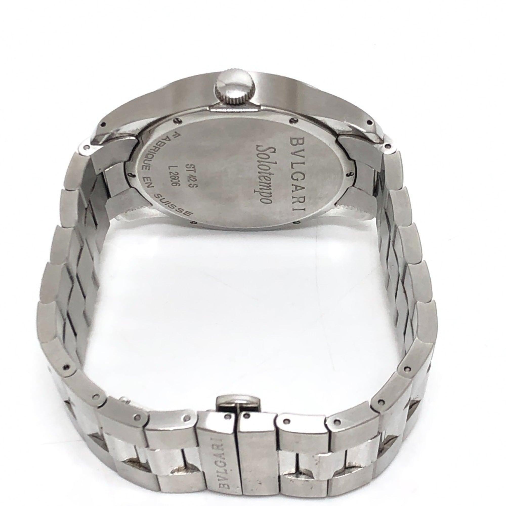 BVLGARI ST42S Solotempo QuarzHerrenuhr, Rund, Edelstahl, Silber