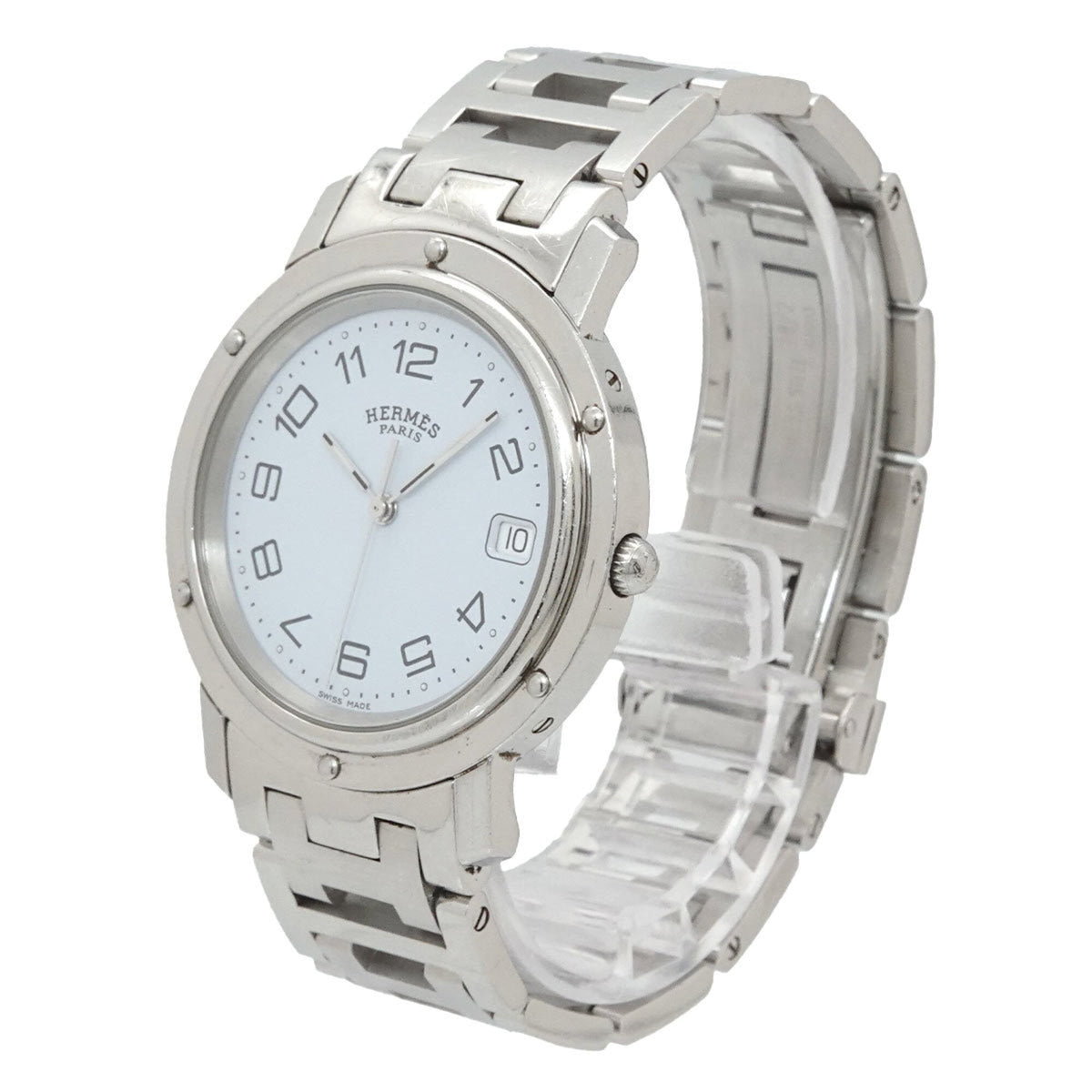 Hermes Clipper CL6 710 Weiß Zifferblatt 36 mm Uhr