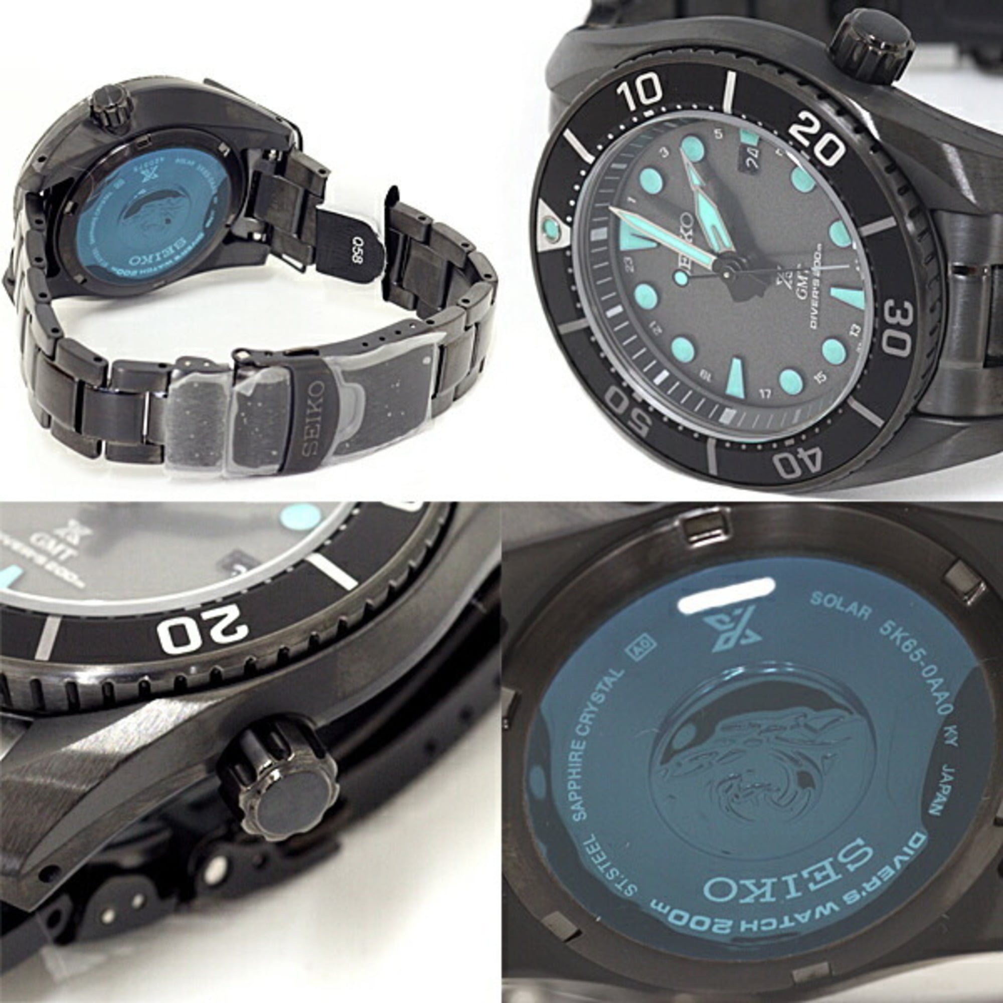 SEIKO Prospex Men's Watch Diver Scuba Solar SBPK007 The Black Series Night Vision Unused
