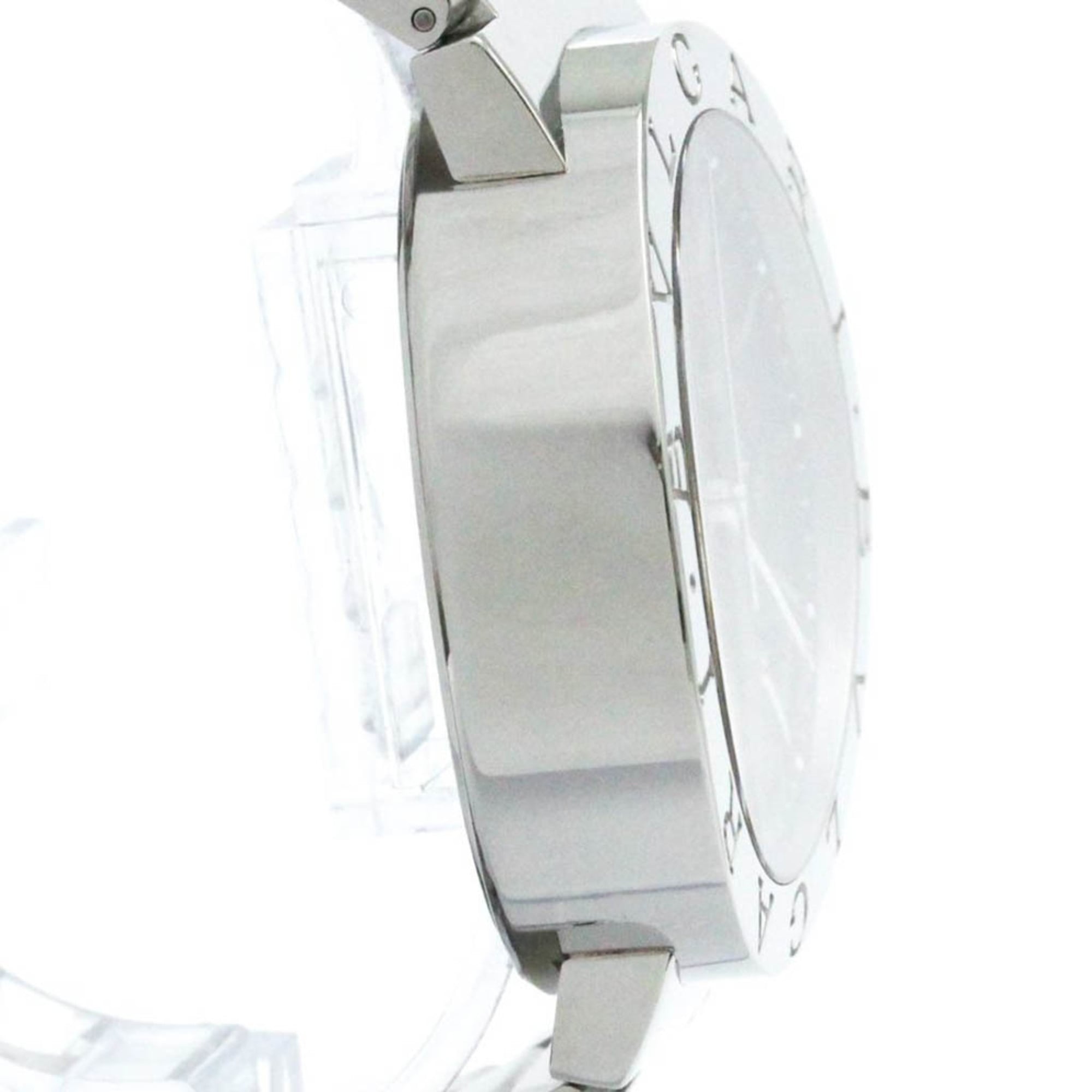 Polished BVLGARI BVLGARI-BVLGARI Chronograph Automatic Watch BB42SSCH BF580420