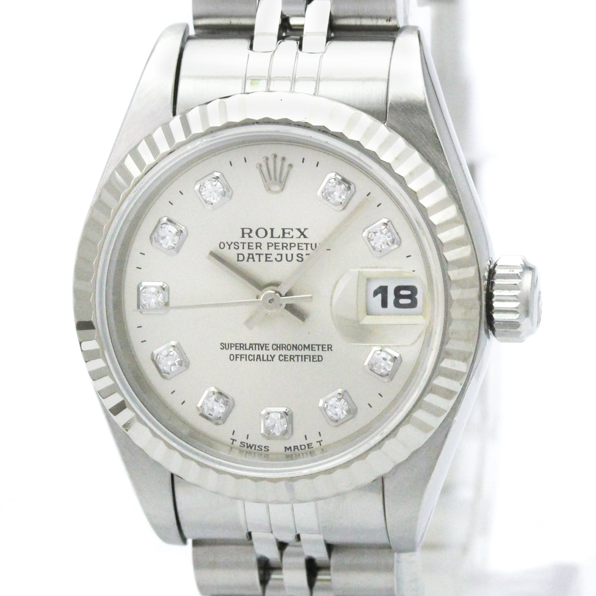 Rolex Datejust 69174 Horloge met zilveren wijzerplaat, 26 mm
