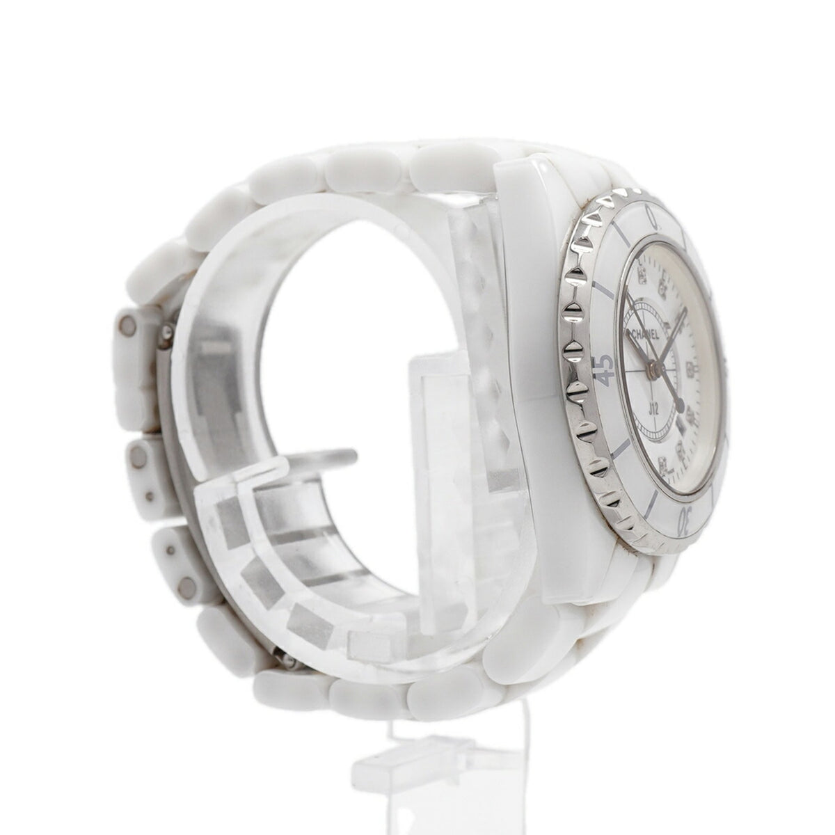 Chanel J12 12P Diamond H1628 Weiß Zifferblatt 34 mm Uhr