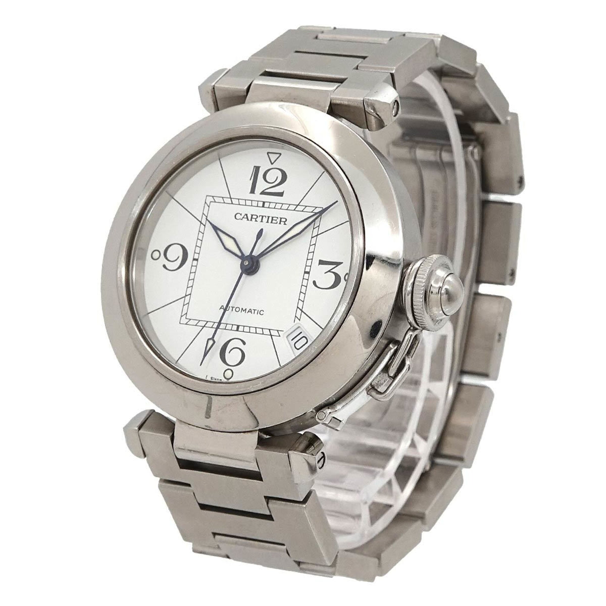 Cartier Pasha C W31074M7 White Dial 35mm Watch