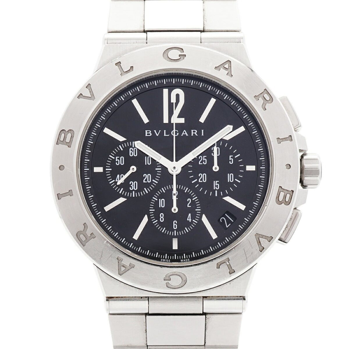 Bvlgari Diagono Velocissimo DG41SCH Black Dial 41mm Watch