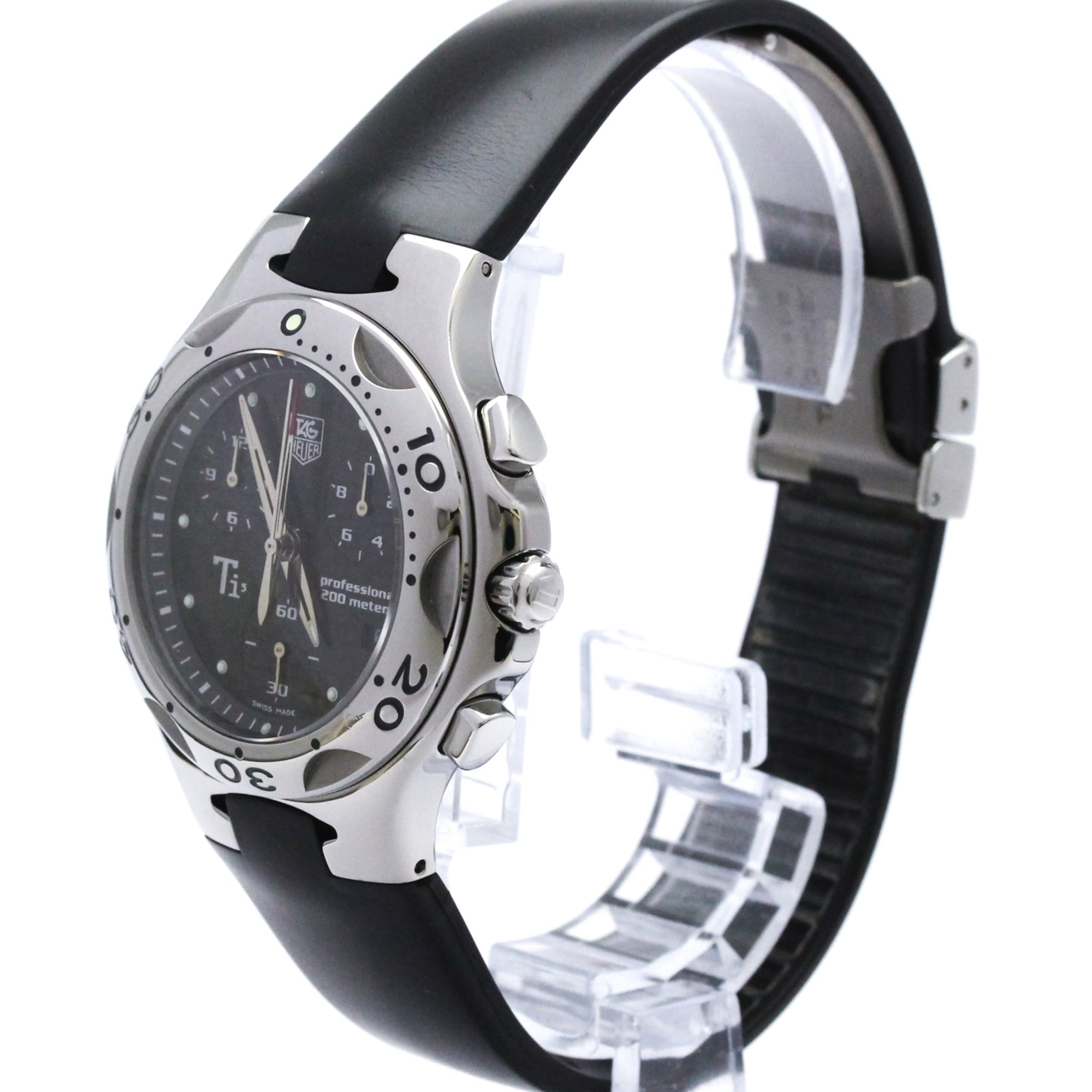 TAG HEUER Kirium Chronograph Ti5 Titanium Quartz Watch CL1181 Polished