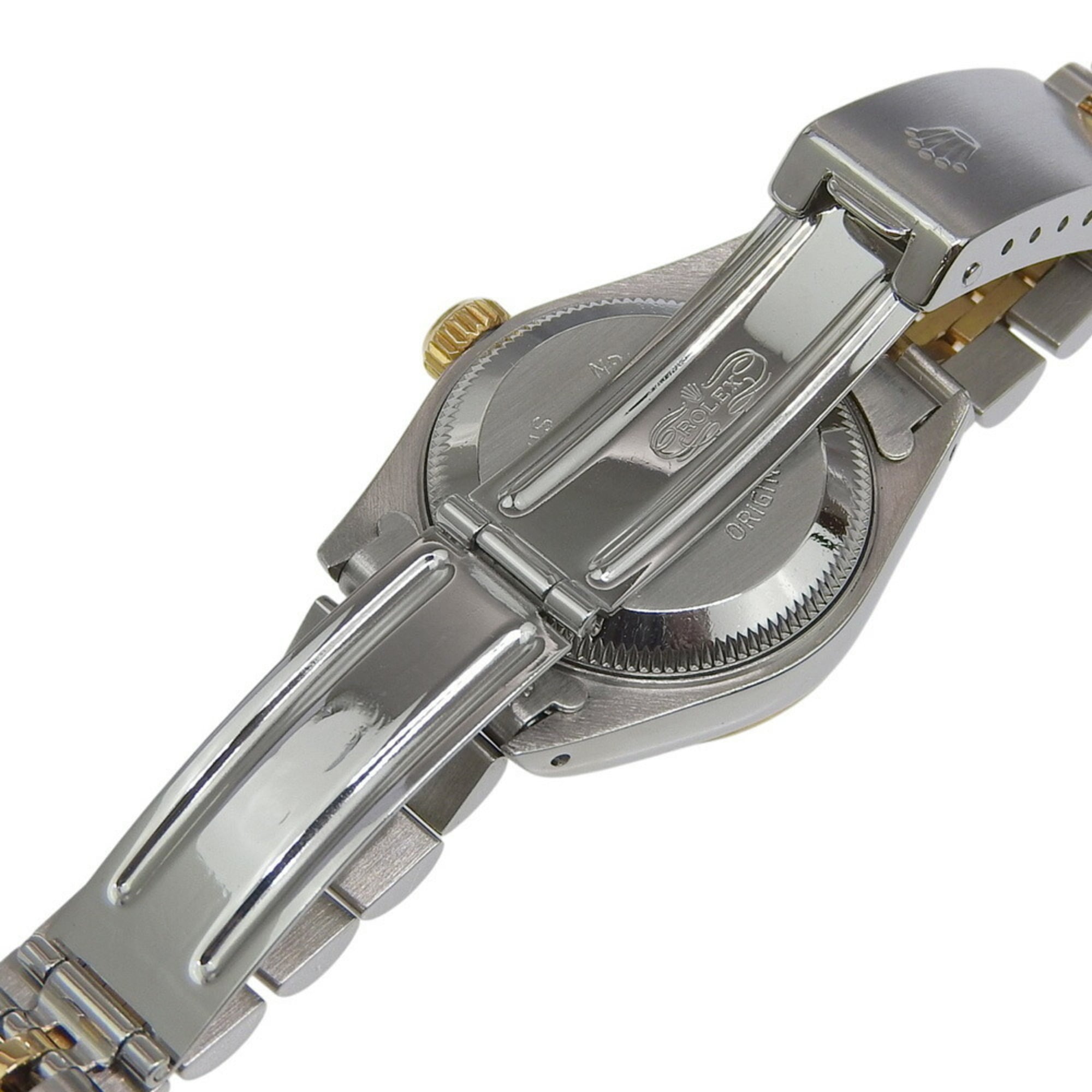 Rolex Datejust Zweifarbig 69173, Seriennummer im Bereich 96, Champagner Zifferblatt, Edelstahl, 18 Karat Gelbgold, Automatikaufzug.